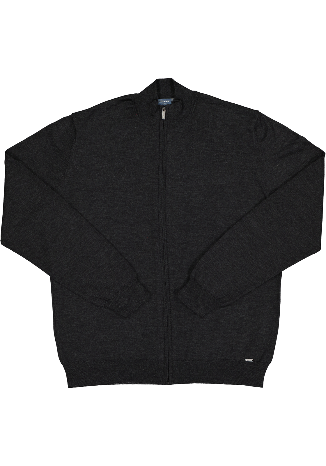 4-4049445762896_trui_olymp_HR OLYMP modern fit vest wol, antraciet grijs met rits