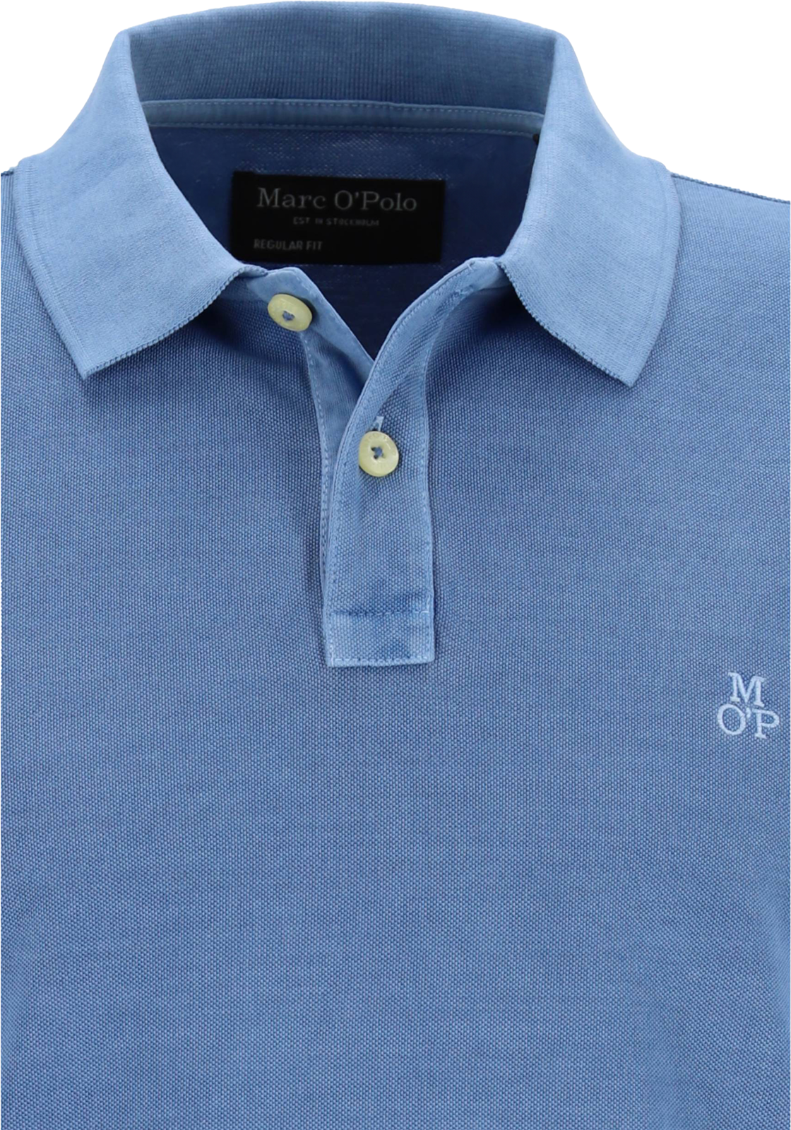 4-7325868594533-Marc_OPolo-MP_PS_blauw_422226653000852_details_HR Marc O'Polo regular fit polo, heren poloshirt korte mouw, middenblauw