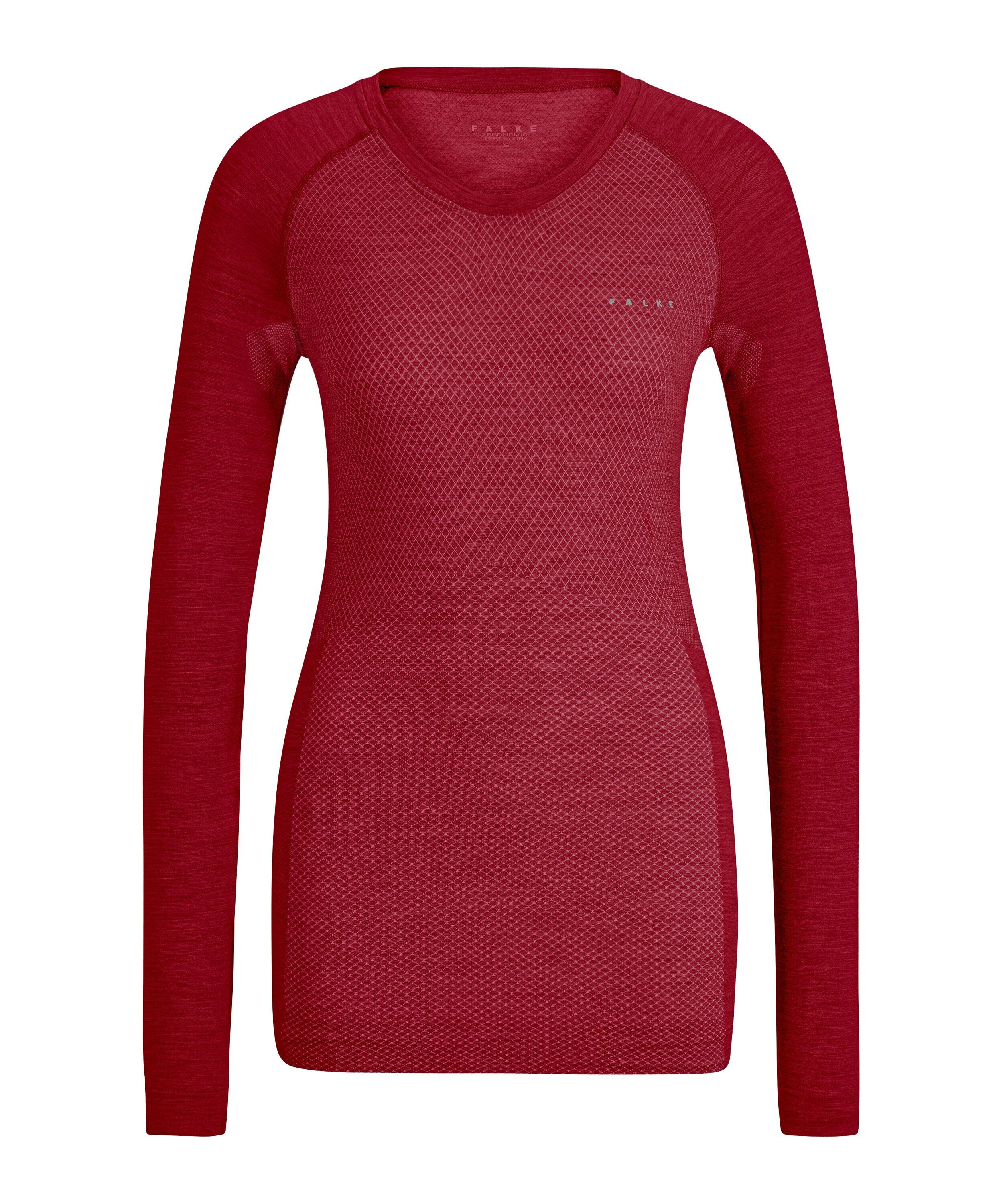 FALKE dames shirt met lange mouw Wool-Tech Light, thermoshirt, rood (red)