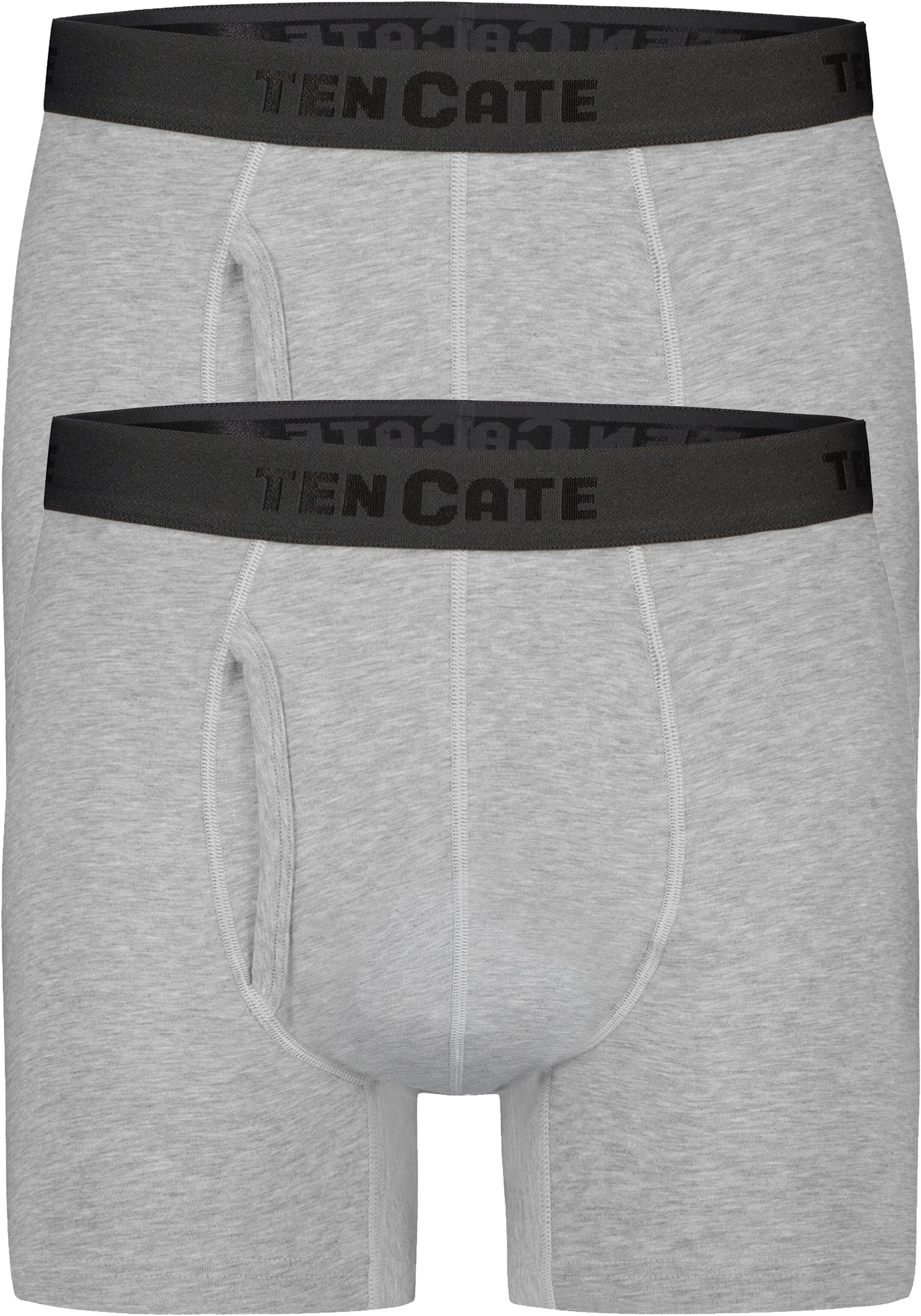 TEN CATE Basics men classic shorts met gulp (2-pack), heren boxers normale lengte, grijs melange