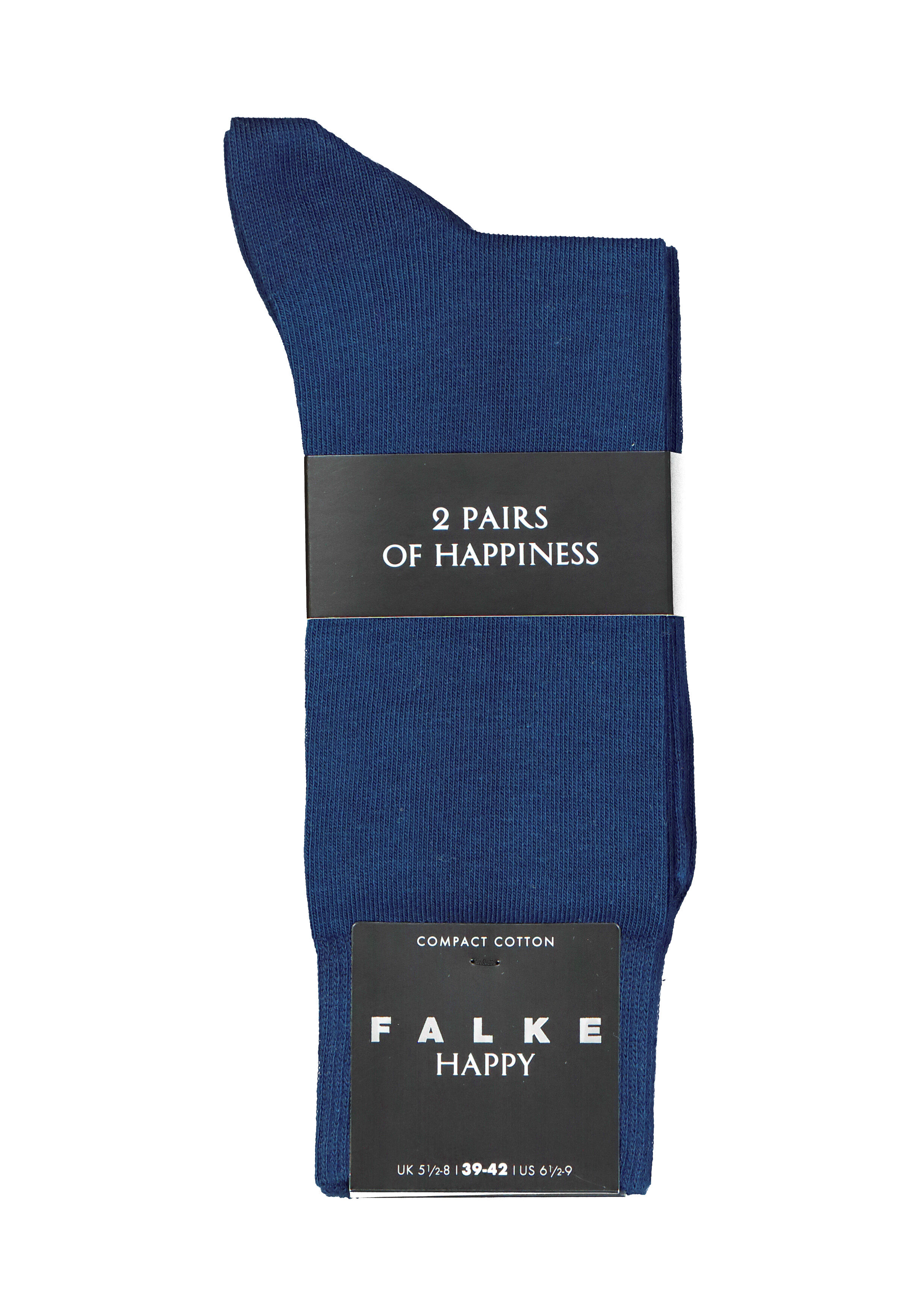 FALKE Happy herensokken (2-pack), midden blauw (royal blue)