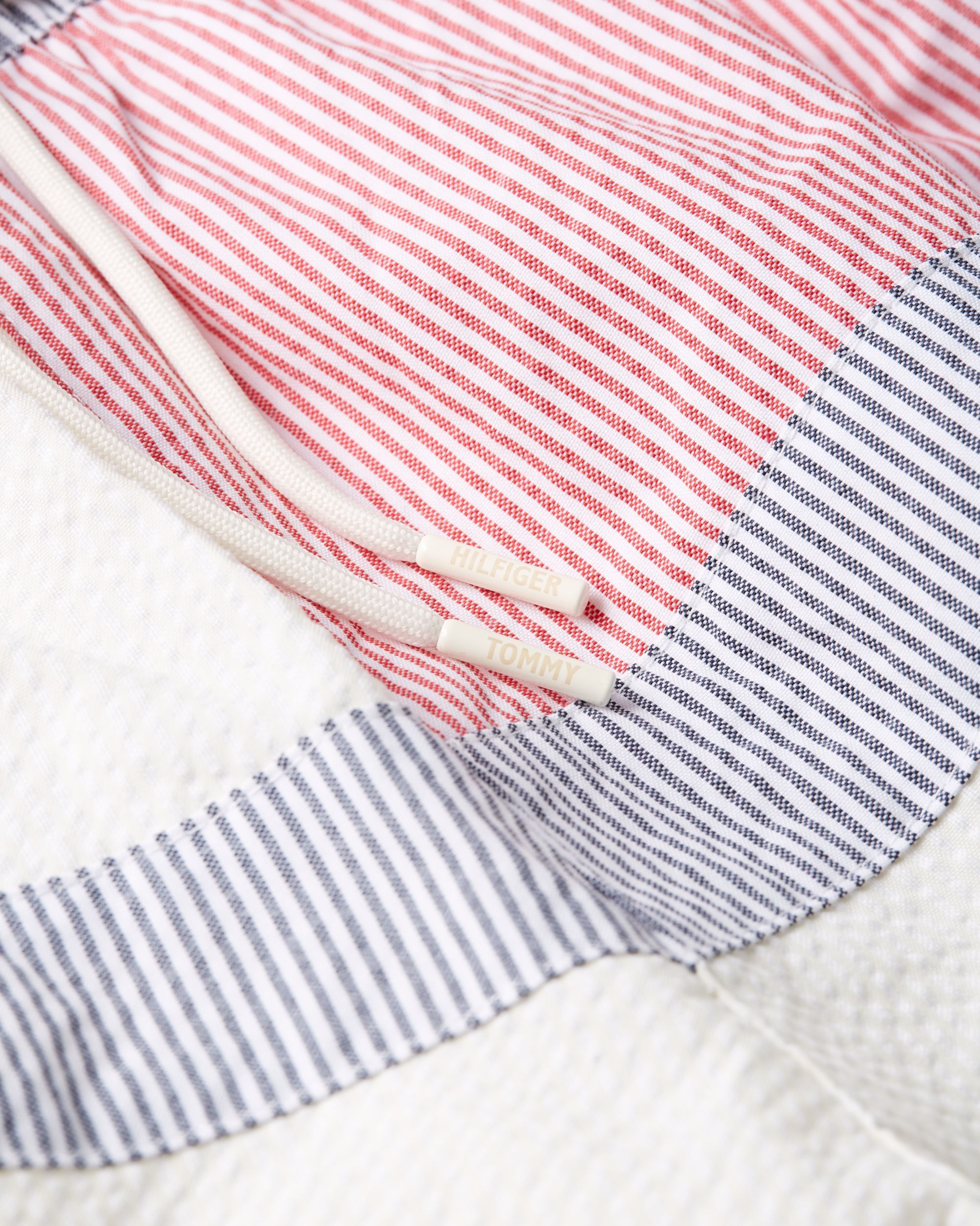 Tommy Hilfiger Medium Drawstring swimshort, heren zwembroek, wit gestreept