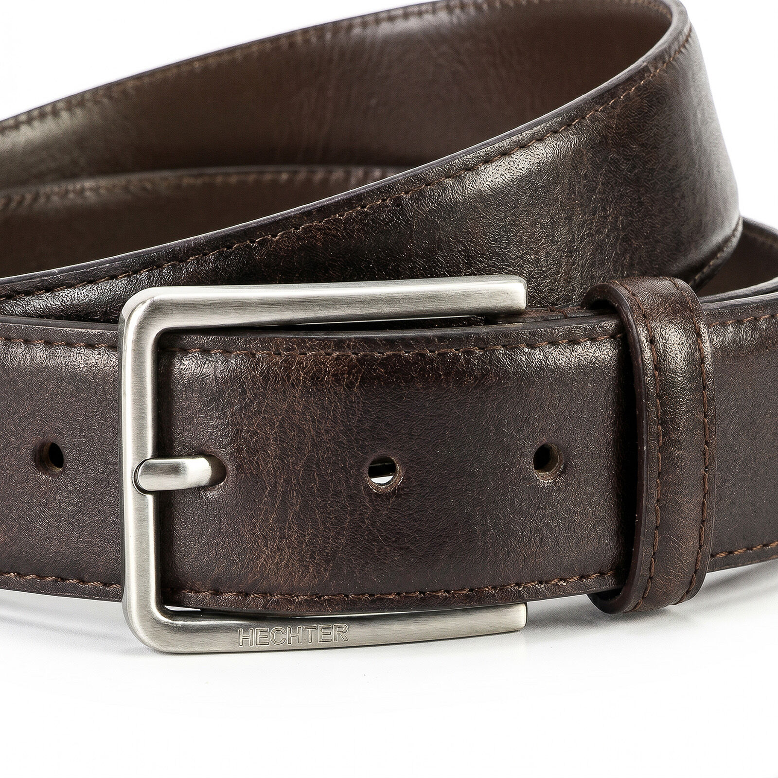 HECHTER leren heren riem, bruin