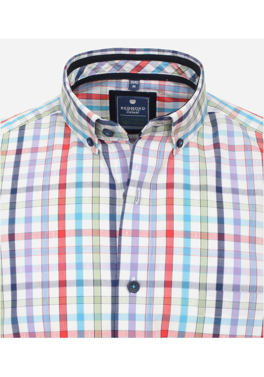 image_4_3c078c262f4b168a65788f2d3c9dd5dfjpgautoformatbgF3F3F3blend-alpha100blend-colorF3F3F3blend-modedarkenfitclampp Redmond comfort fit overhemd, popeline, blauw geruit