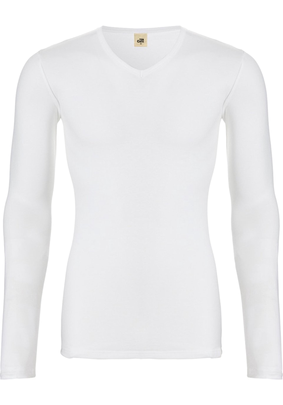 TEN CATE Thermo men V-neck long sleeve, heren thermo T-shirt lange mouw V-hals, wit TEN CATE Thermo men V-neck long sleeve, heren thermo T-shirt lange mouw V-hals, wit