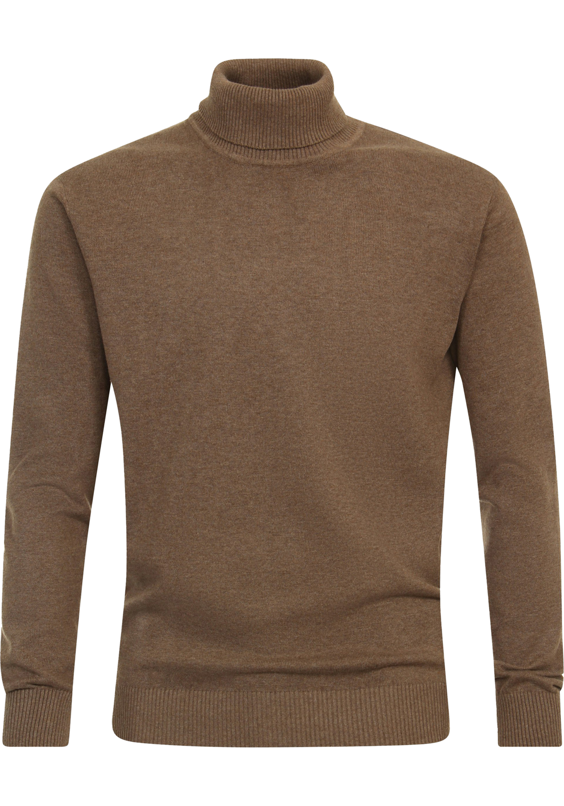 Redmond heren coltrui katoen, bruin (middeldik) Redmond heren coltrui katoen, bruin (middeldik)