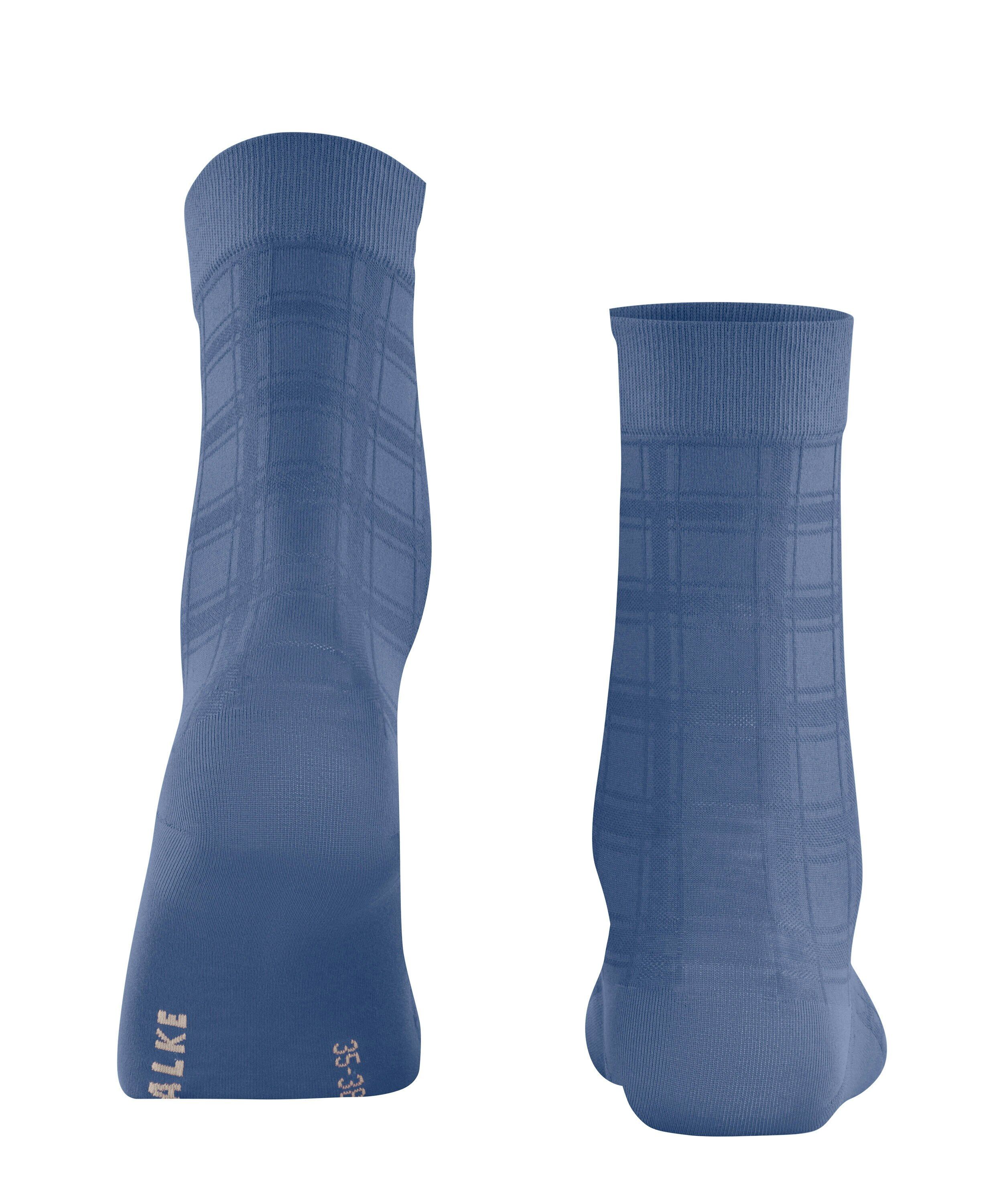 FALKE Madras damessokken, blauw (smoky blue)