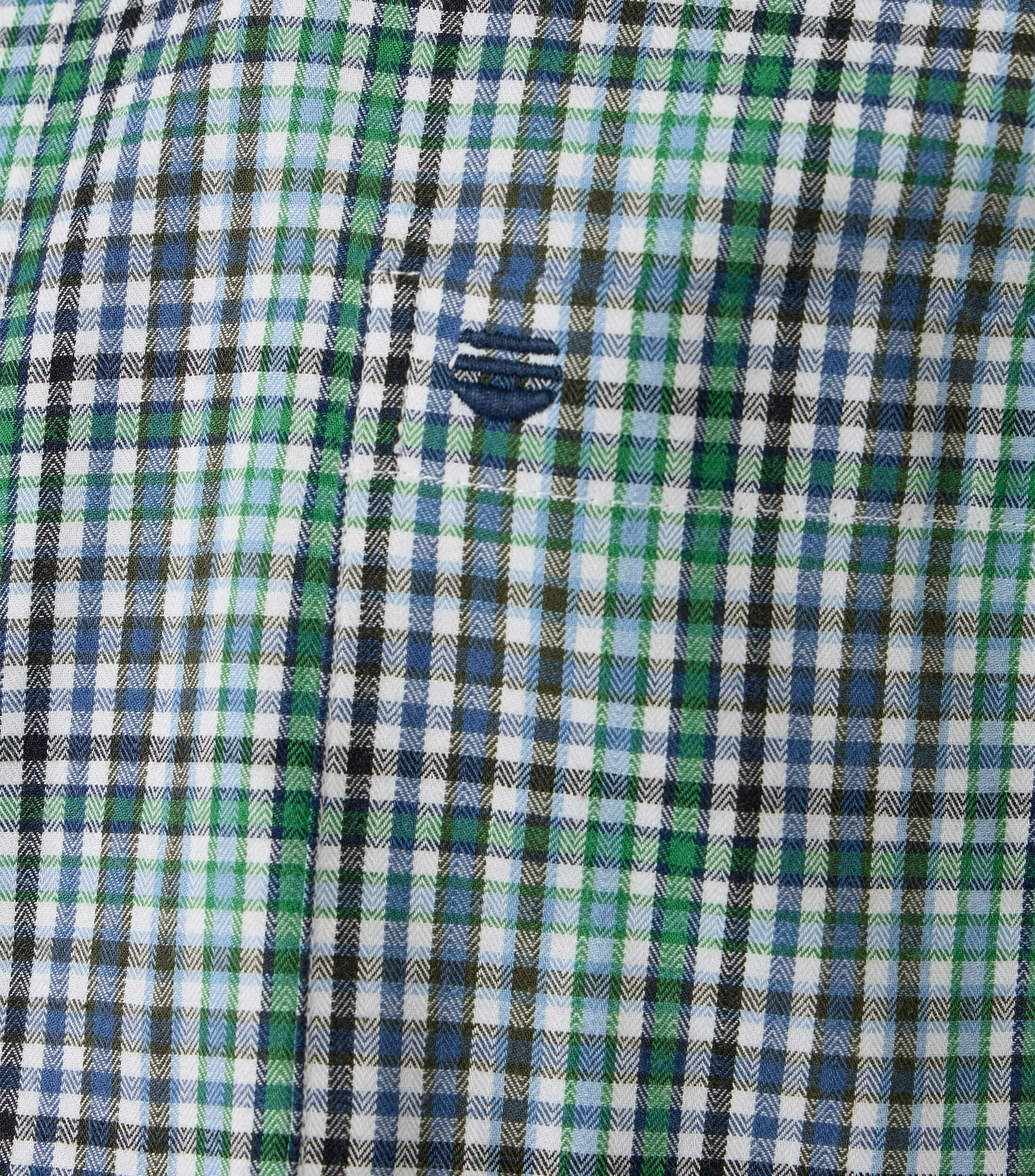 Redmond modern fit overhemd, twill, groen, blauw, wit geruit
