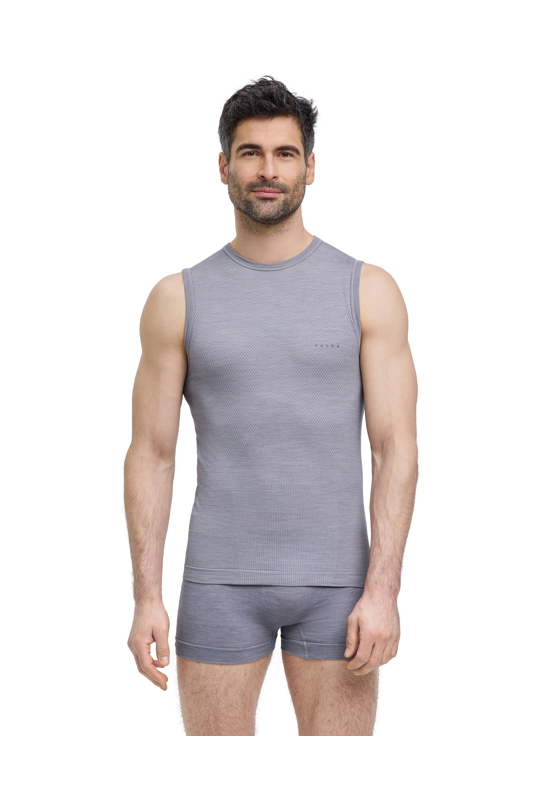 FALKE heren top Wool-Tech Light, thermoshirt, grijs (grey-heather) FALKE heren top Wool-Tech Light, thermoshirt, grijs (grey-heather)