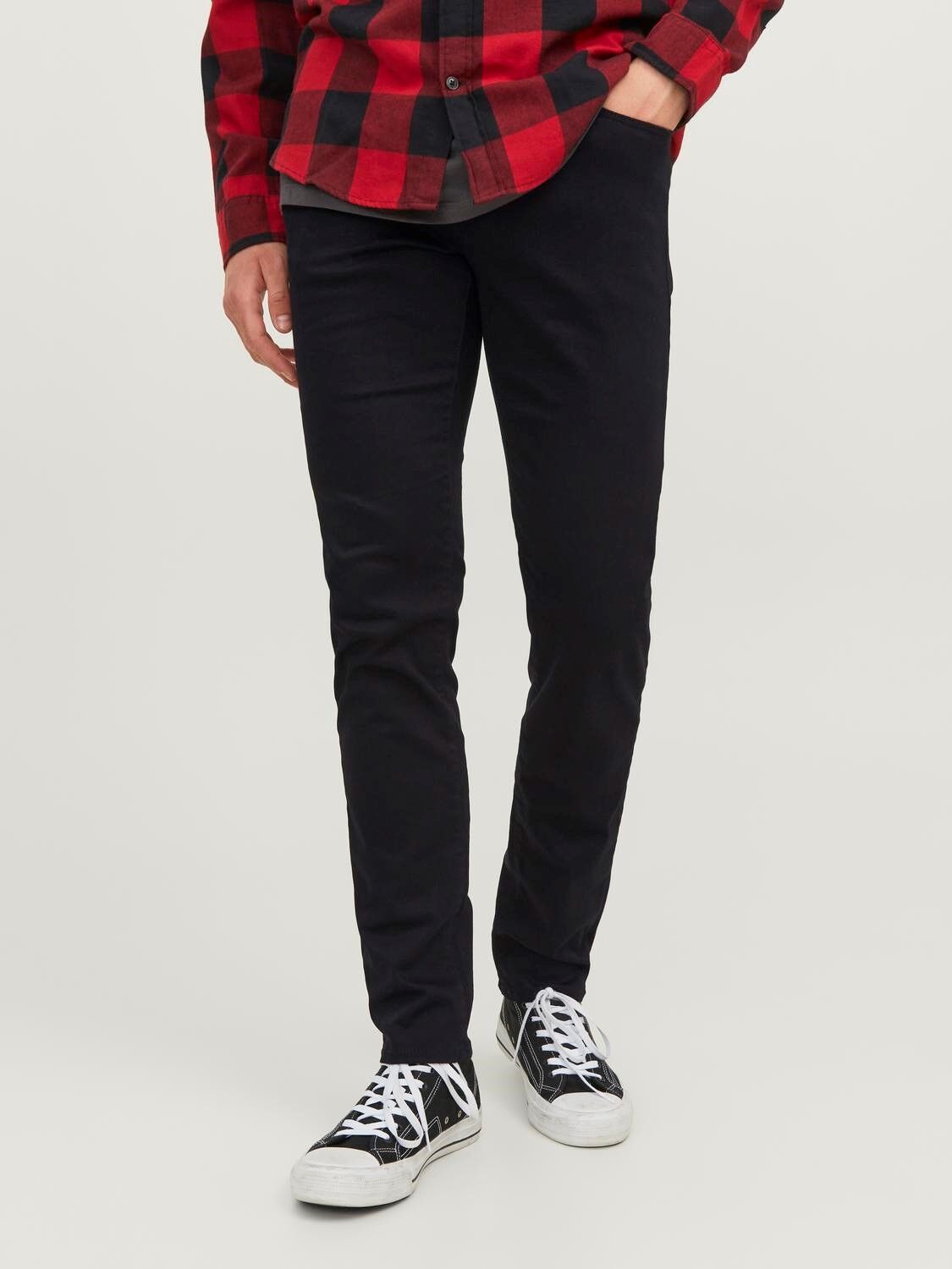 JACK & JONES Glenn Icon loose fit, heren jeans, zwart denim