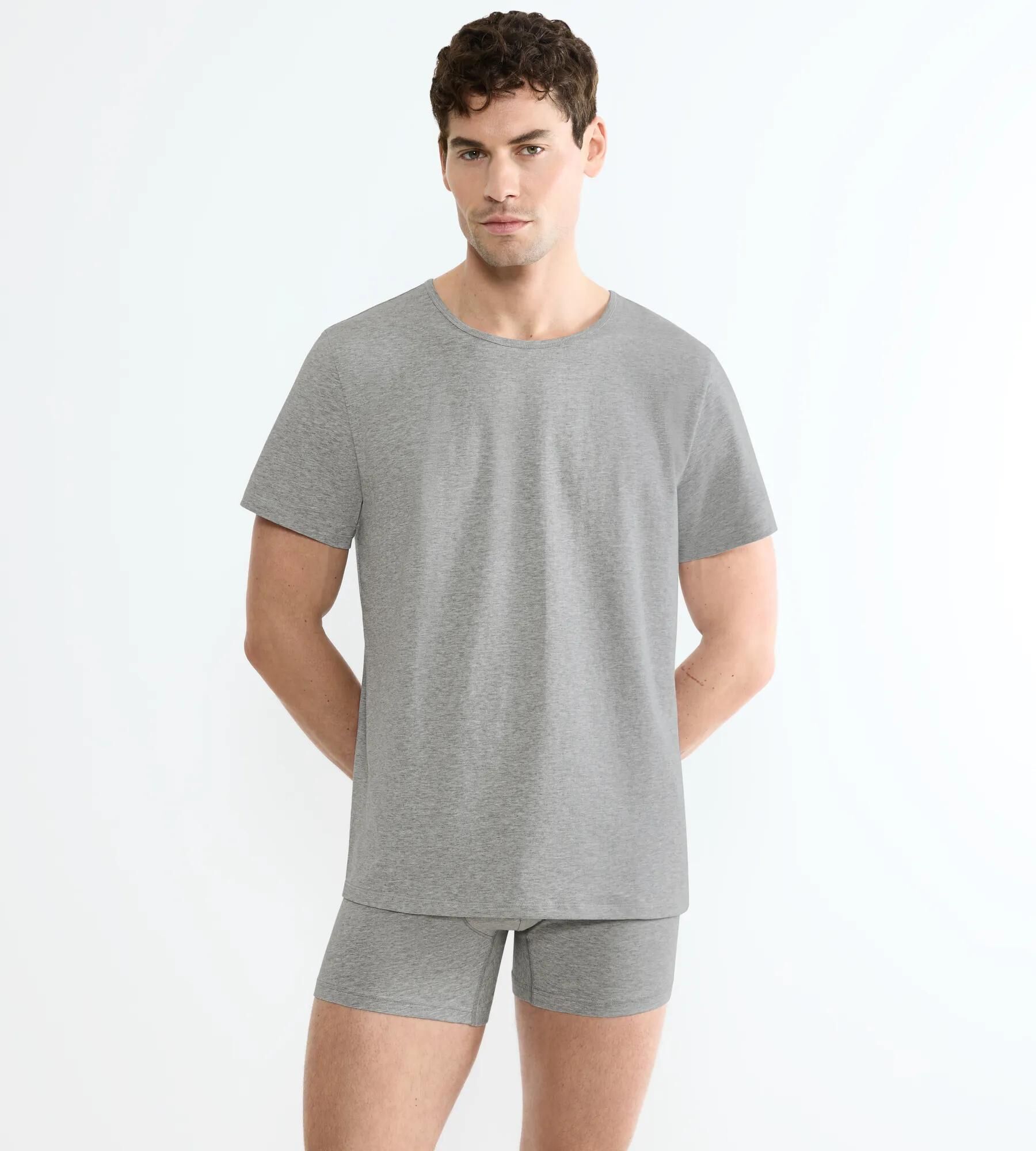 Sloggi Men EVER Ease O-Neck, heren T-shirt met een O-hals (1-pack), donkergrijs melange