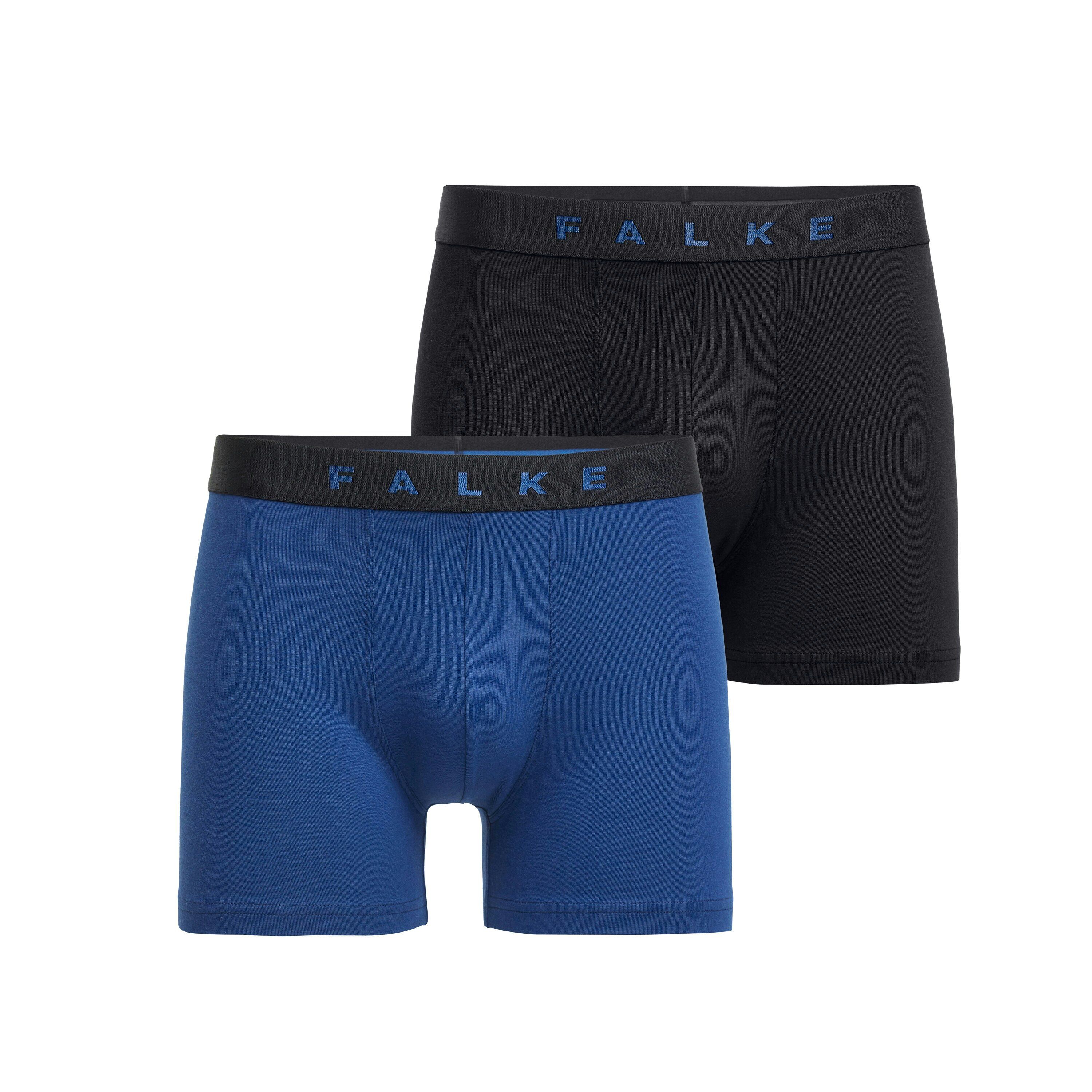 FALKE 2-pack heren boxer Daily Comfort, boxers normale lengte, kobalt en zwart