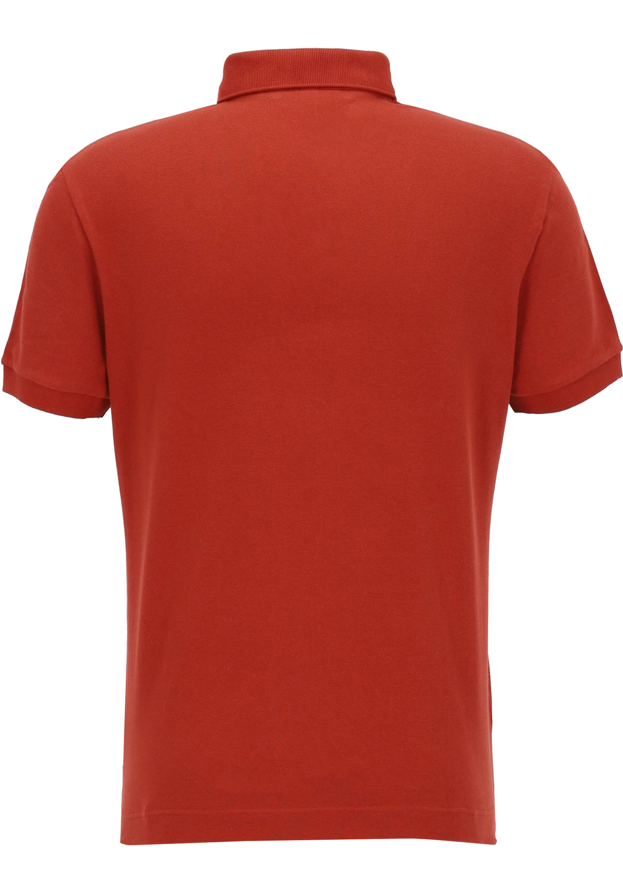 Lacoste Paris Stretch Pique Polo Regular Fit, roodbruin