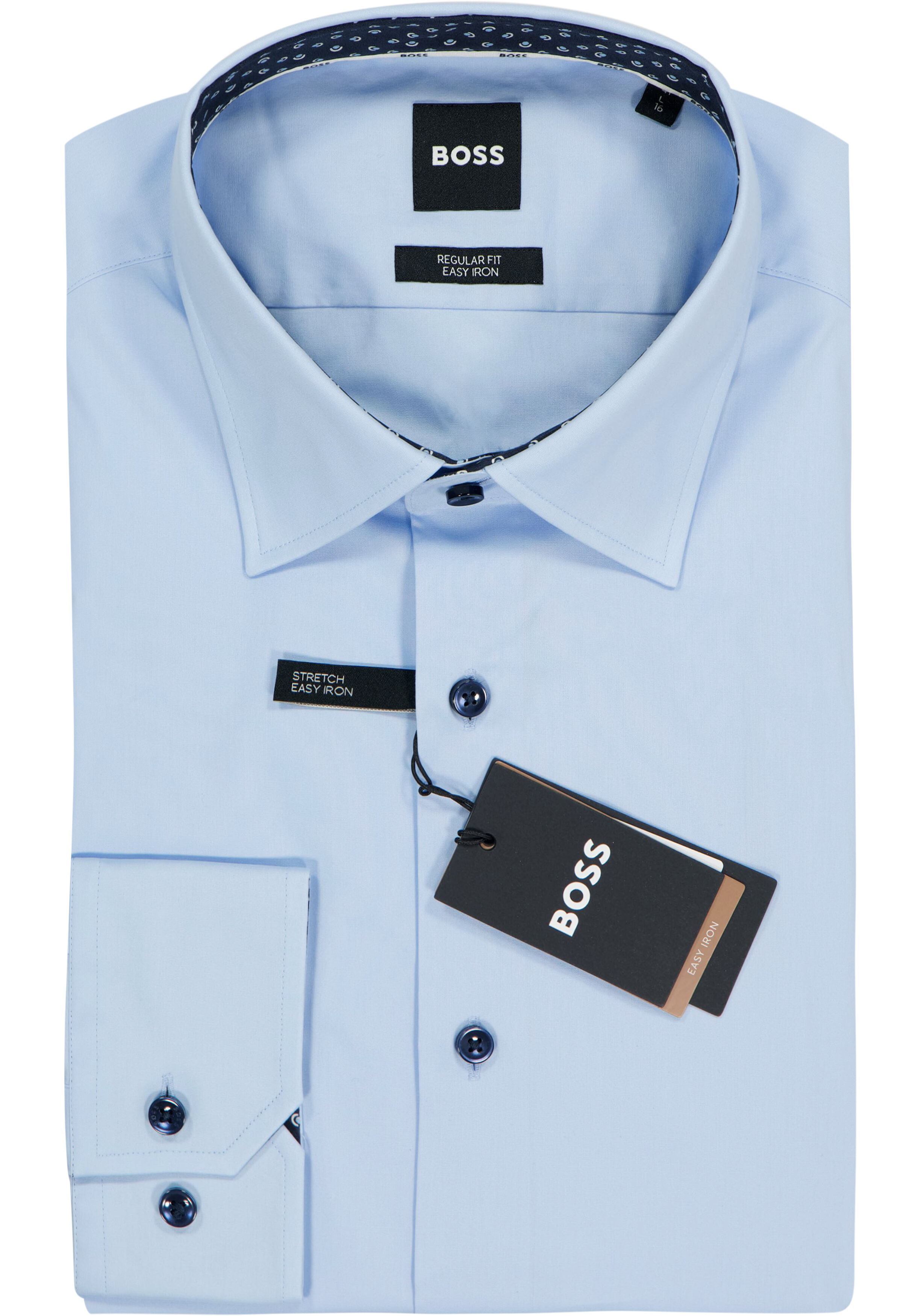 BOSS Joe regular fit overhemd, popeline, lichtblauw
