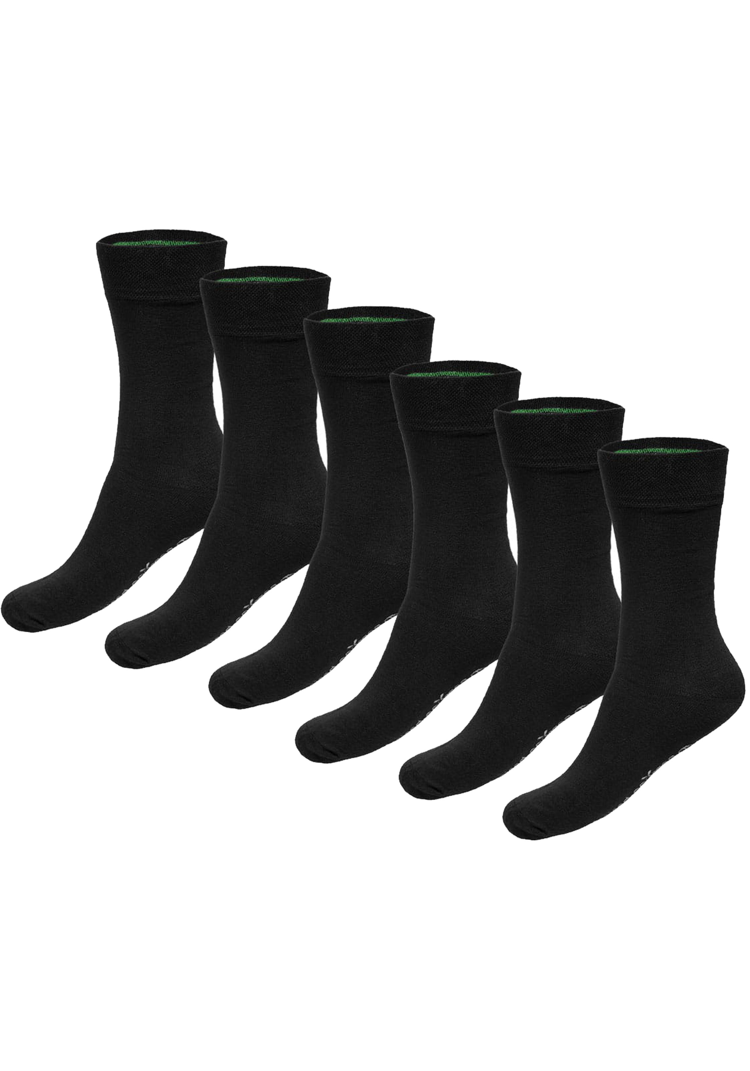 Bamboo Basics Beau socks (6-pack), unisex sokken, zwart