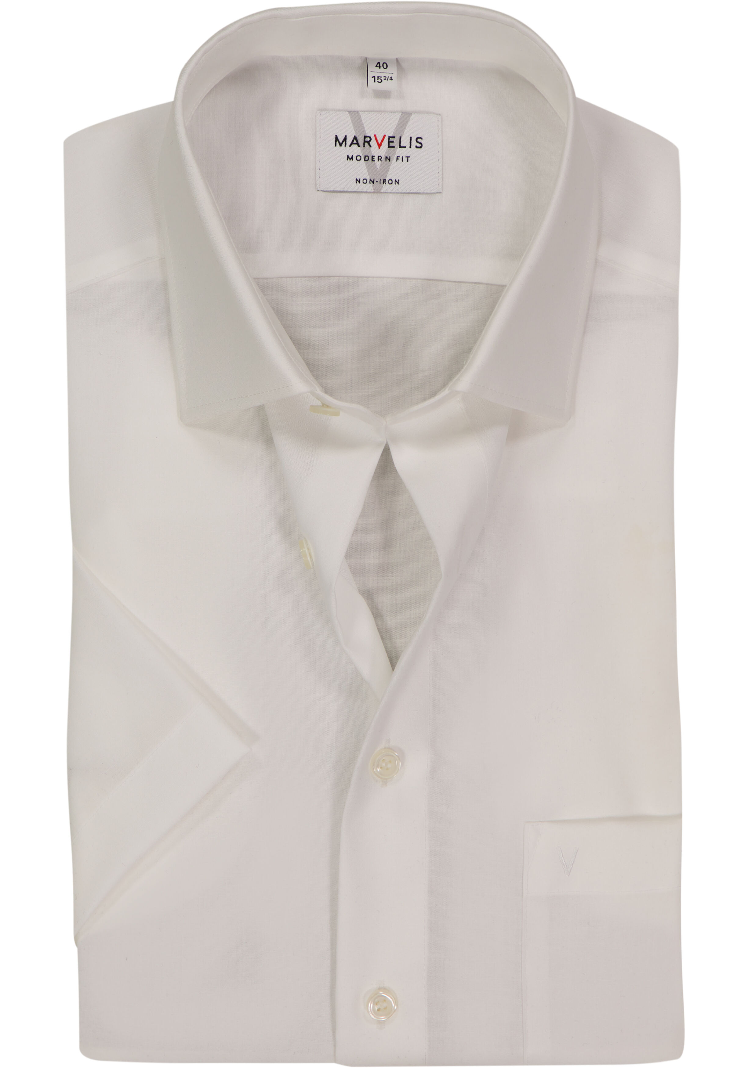 MARVELIS modern fit overhemd, korte mouw, beige