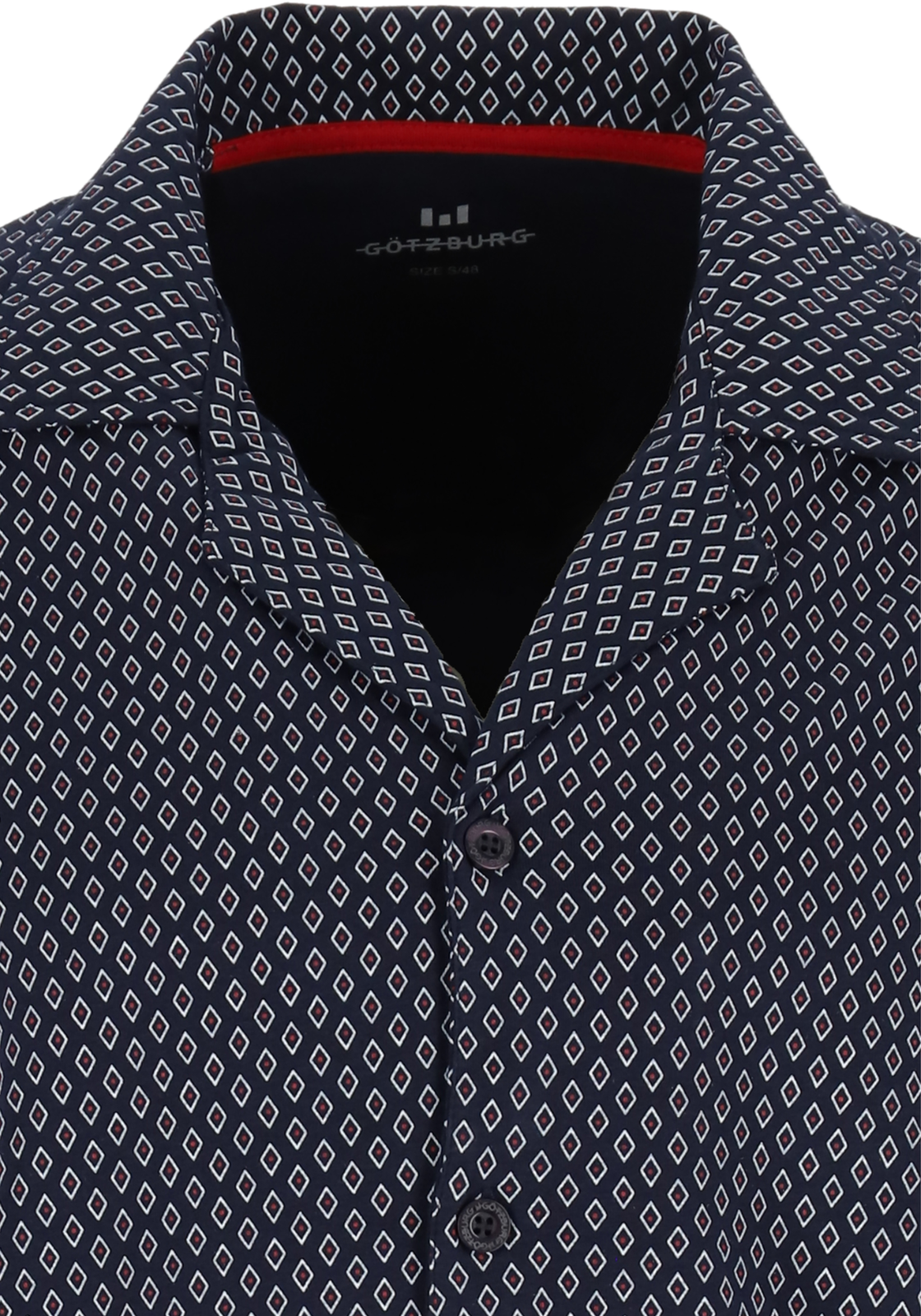 7-4046005792751-gotzburg-GOTZBURG_PJ_PRINT_blauw_rood_4515807013_detail_HR Gotzburg heren pyjama met knoopjes, blauw met rood en wit dessin