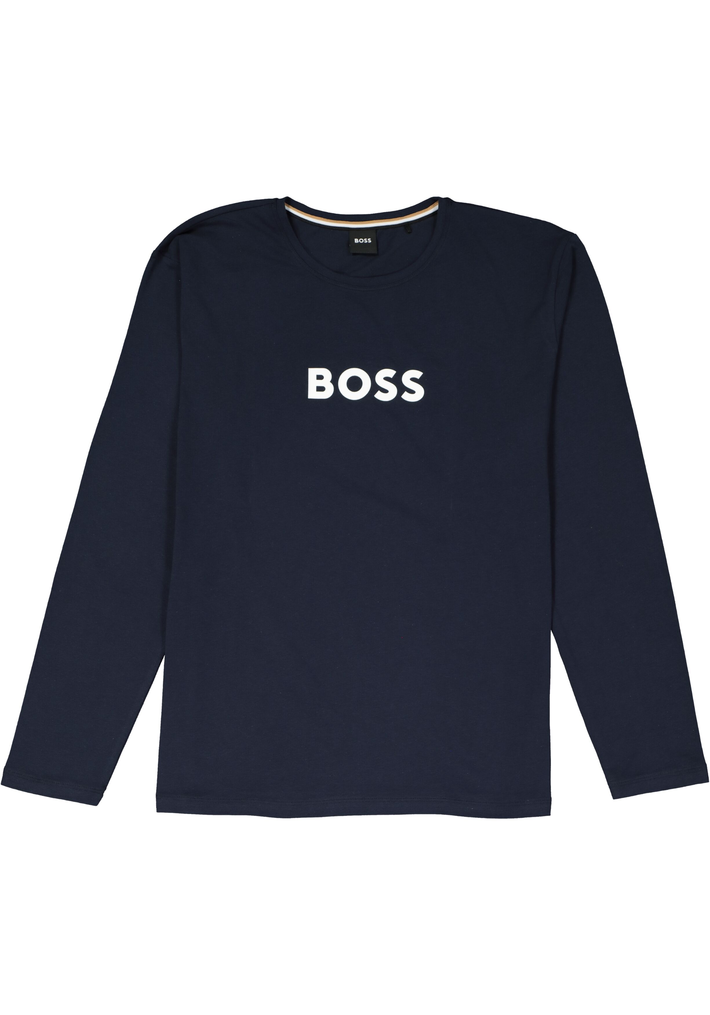 BOSS Long Set, heren lounge set, blauw met groen-blauw geruite broek
