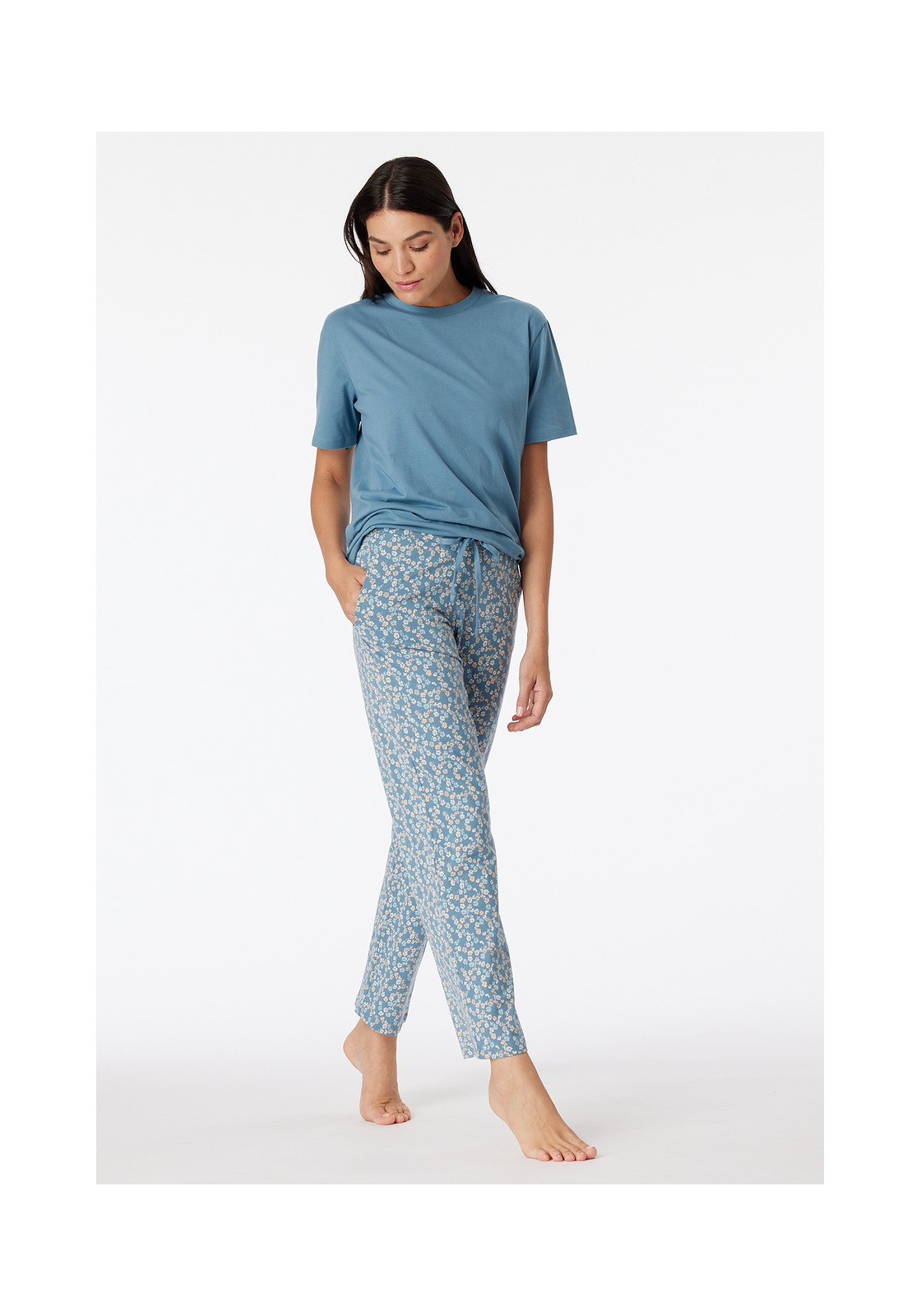 image_8_179271-808_4_1280x1280 SCHIESSER Mix+Relax loungebroek lang, dames loungebroek lange jersey bloemen blauw-grijs