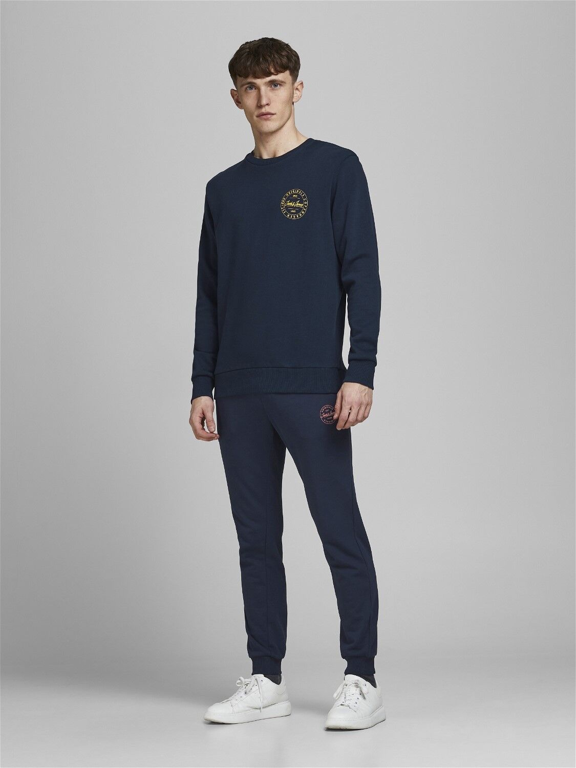JACK & JONES Gordon Shark Sweat Pants regular fit, heren joggingbroek, blauw