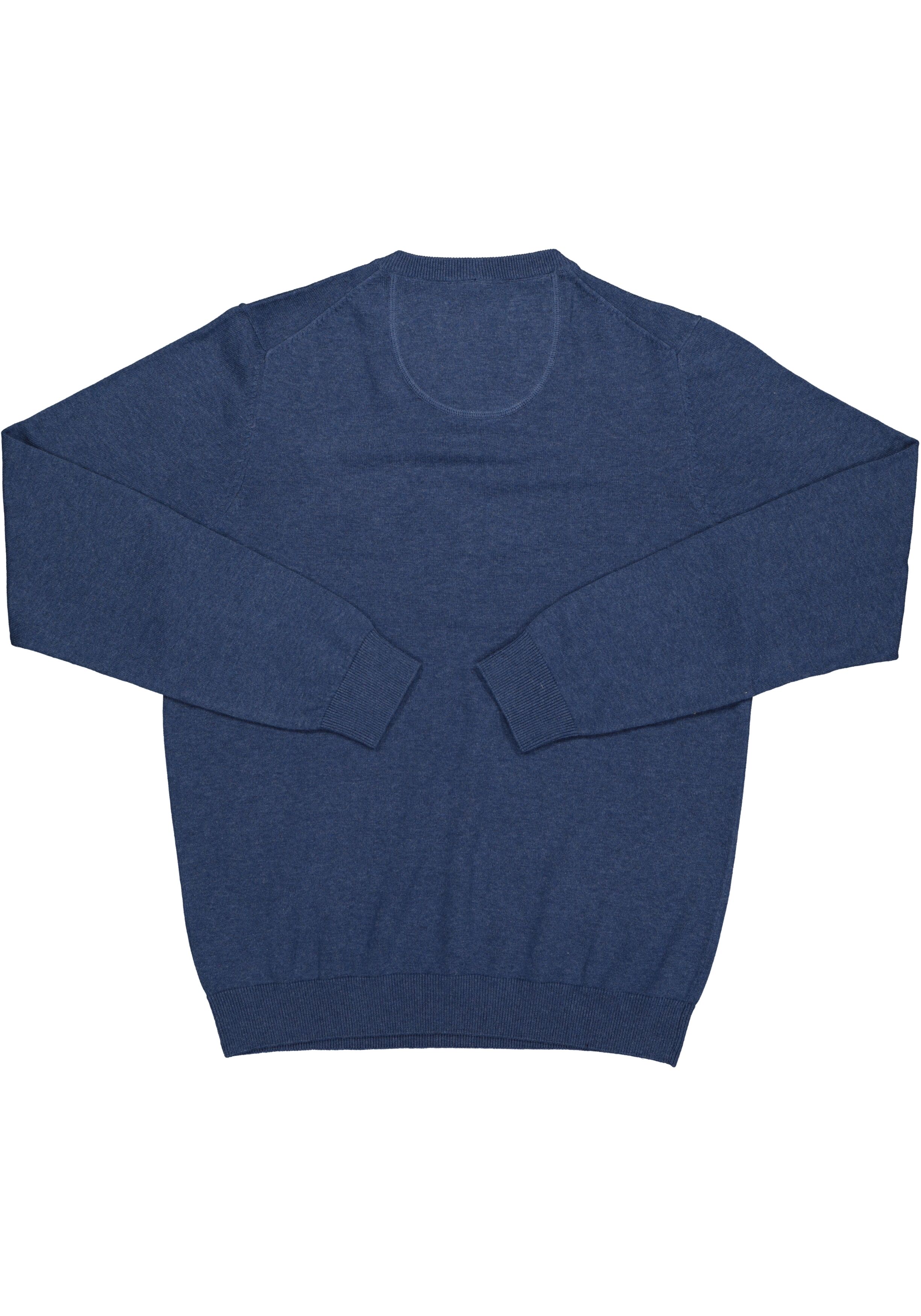 MARVELIS heren trui katoen, V-hals, jeans blauw melange