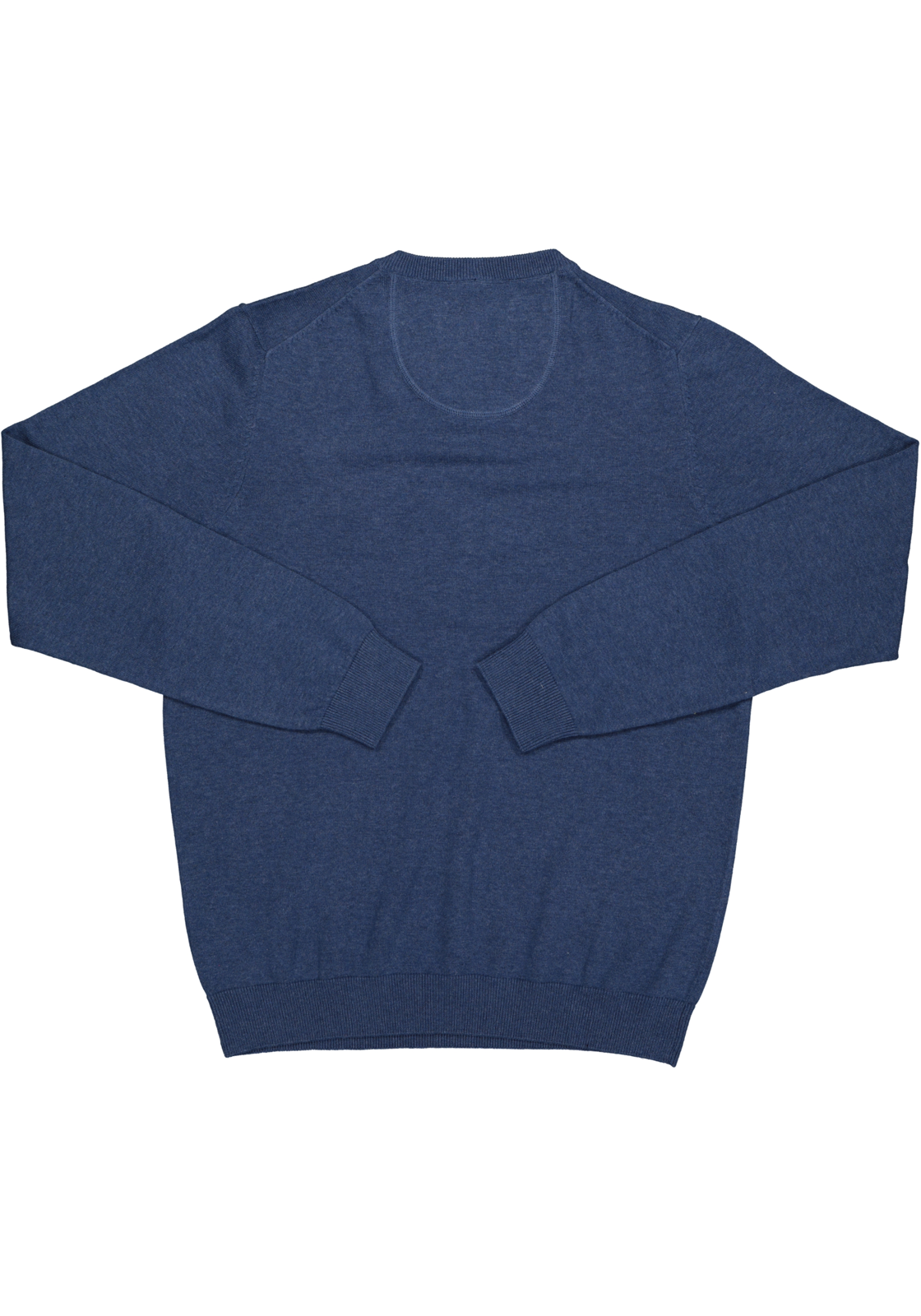 3-4055987198734_Trui_HR MARVELIS heren trui katoen, V-hals, jeans blauw melange