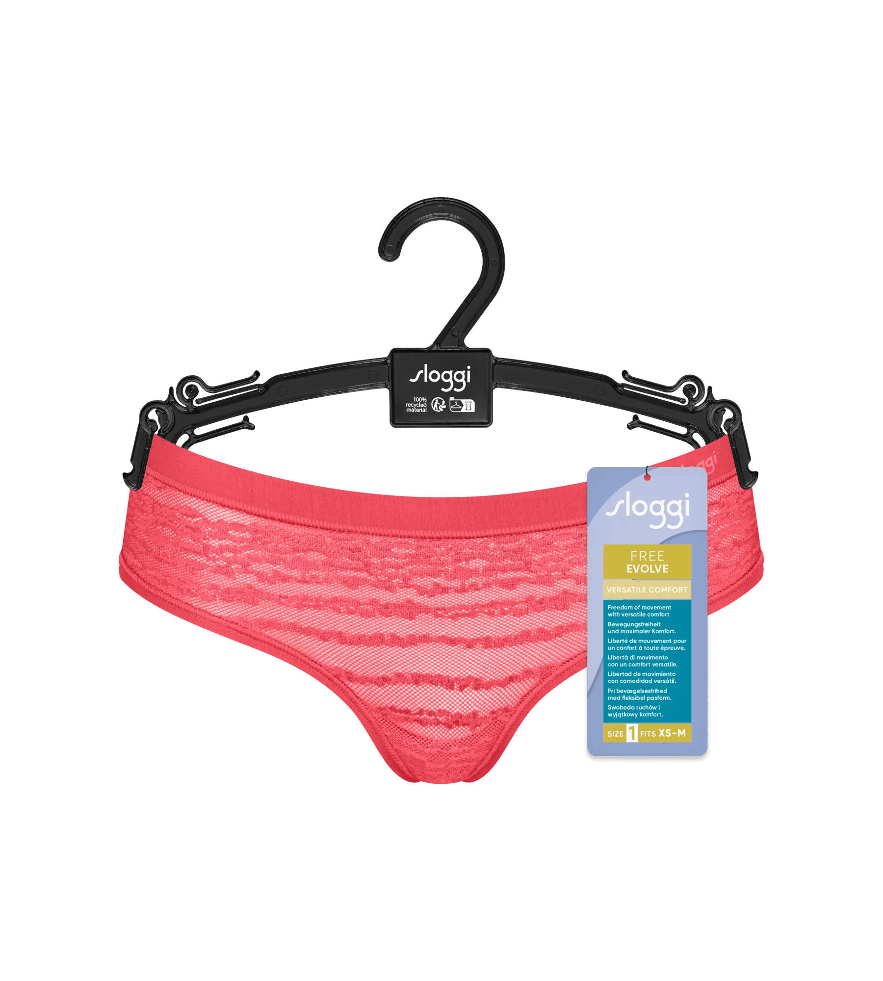 Sloggi Women FREE Evolve Hipster Lace (1-pack), dames slip, flamingo roze