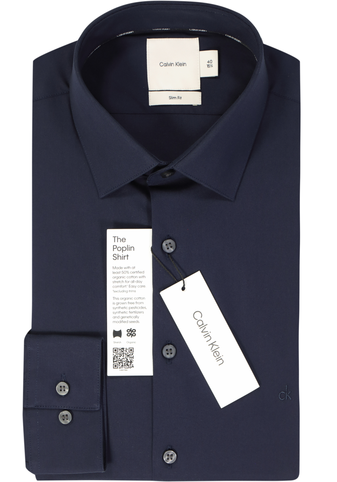 Calvin Klein slim fit overhemd, popeline, donkerblauw Calvin Klein slim fit overhemd, popeline, donkerblauw
