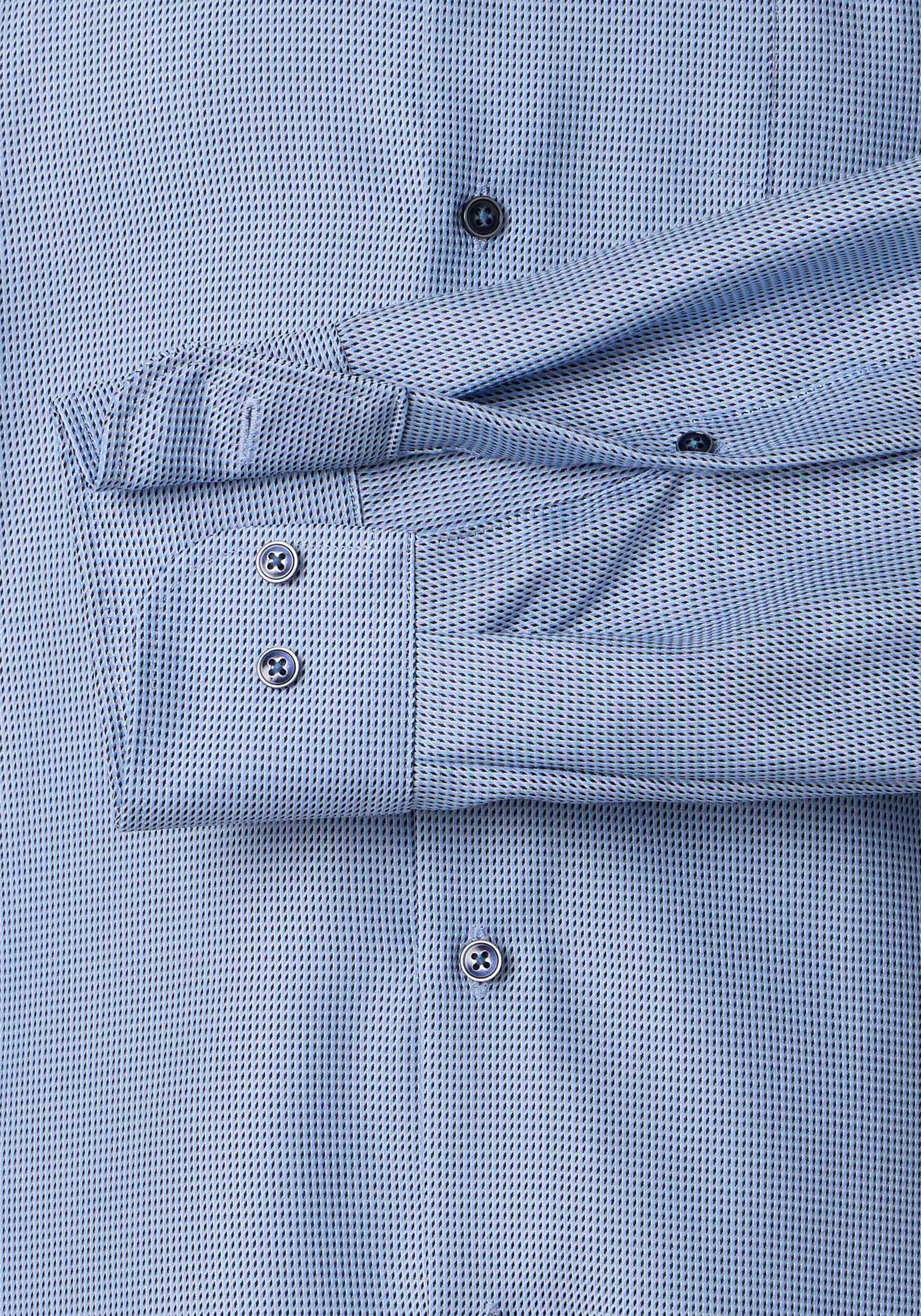 VENTI CASA MODA comfort fit overhemd, structuur, blauw