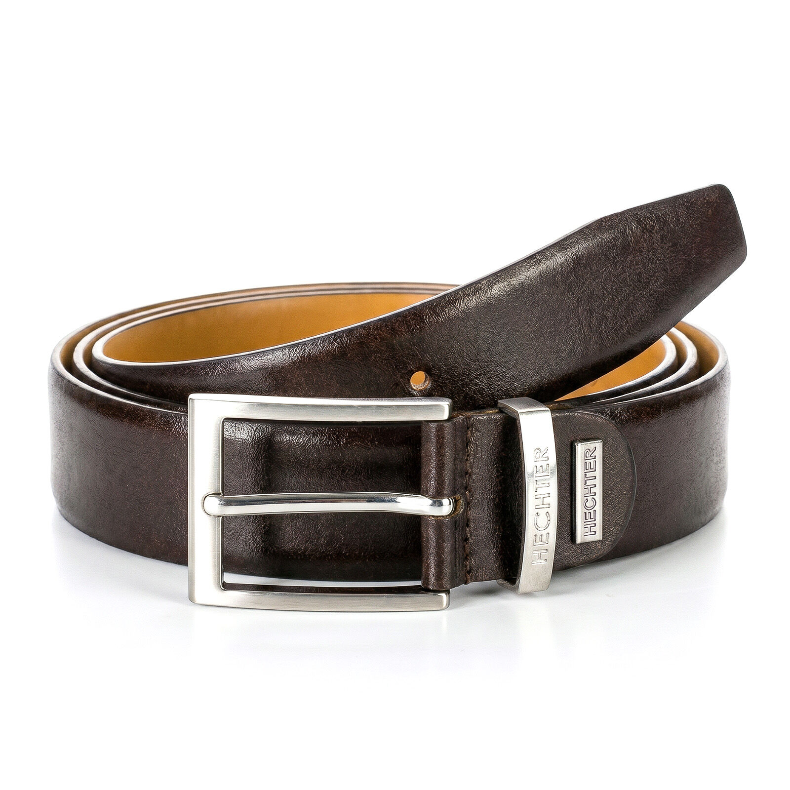 HECHTER leren heren riem, bruin
