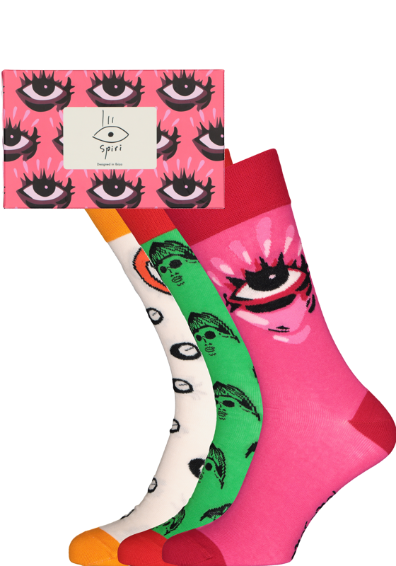 Spiri Socks The Fire Of Life Gift Box, unisex sokken (3-pack) Spiri Socks The Fire Of Life Gift Box, unisex sokken (3-pack)