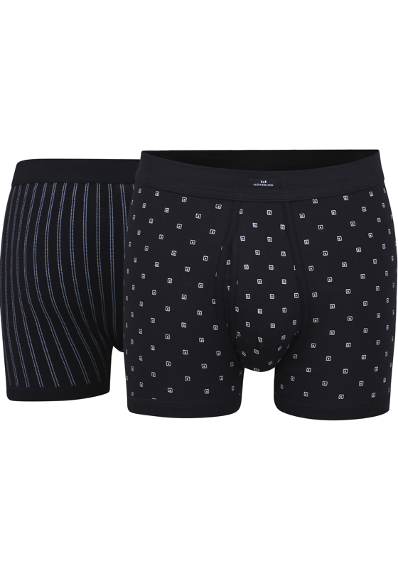 Gotzburg heren boxer lang met gulp (1-pack), donkerblauw Gotzburg heren boxer lang met gulp (1-pack), donkerblauw