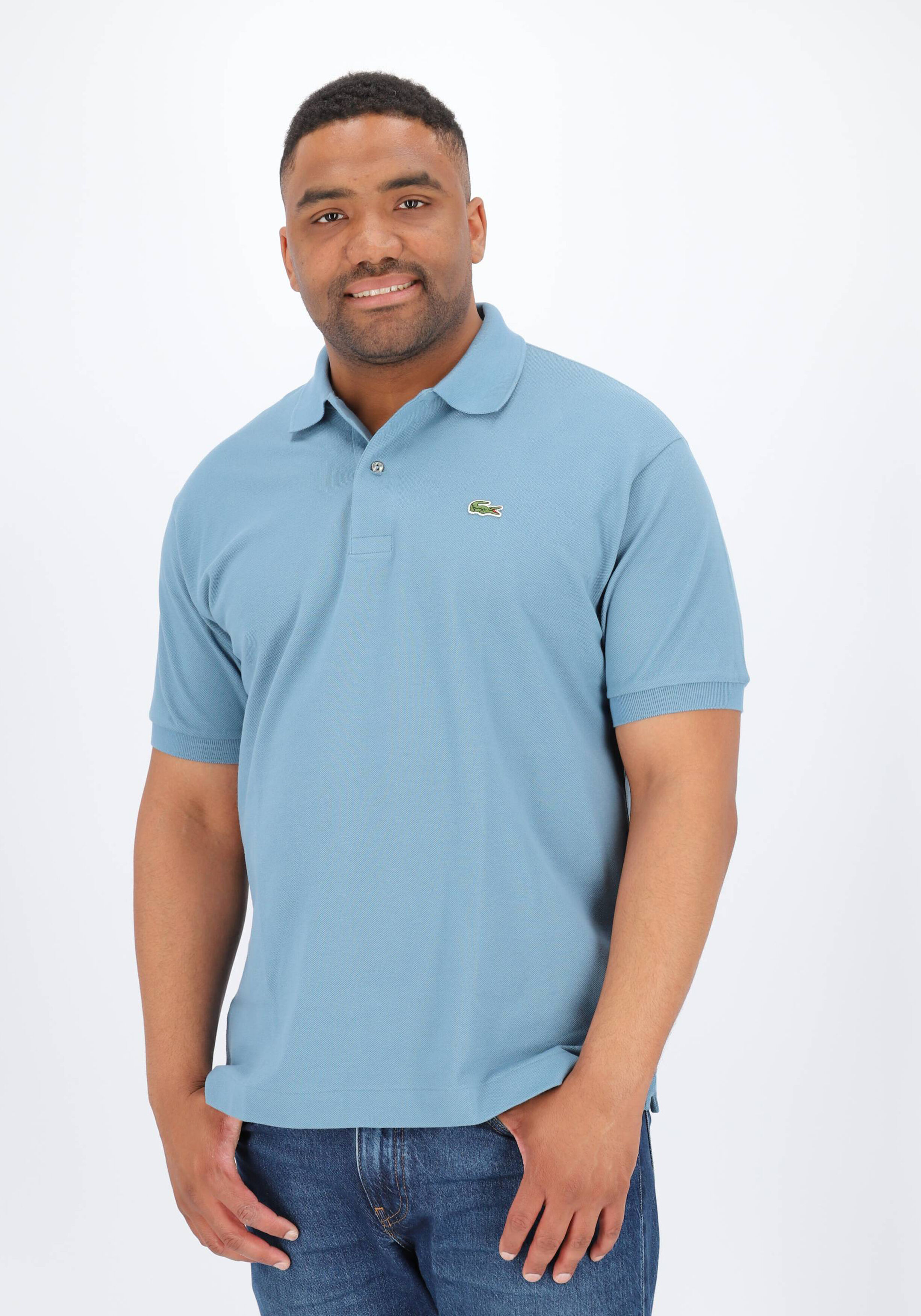 Lacoste Classic Fit polo, leisteen blauw grijs