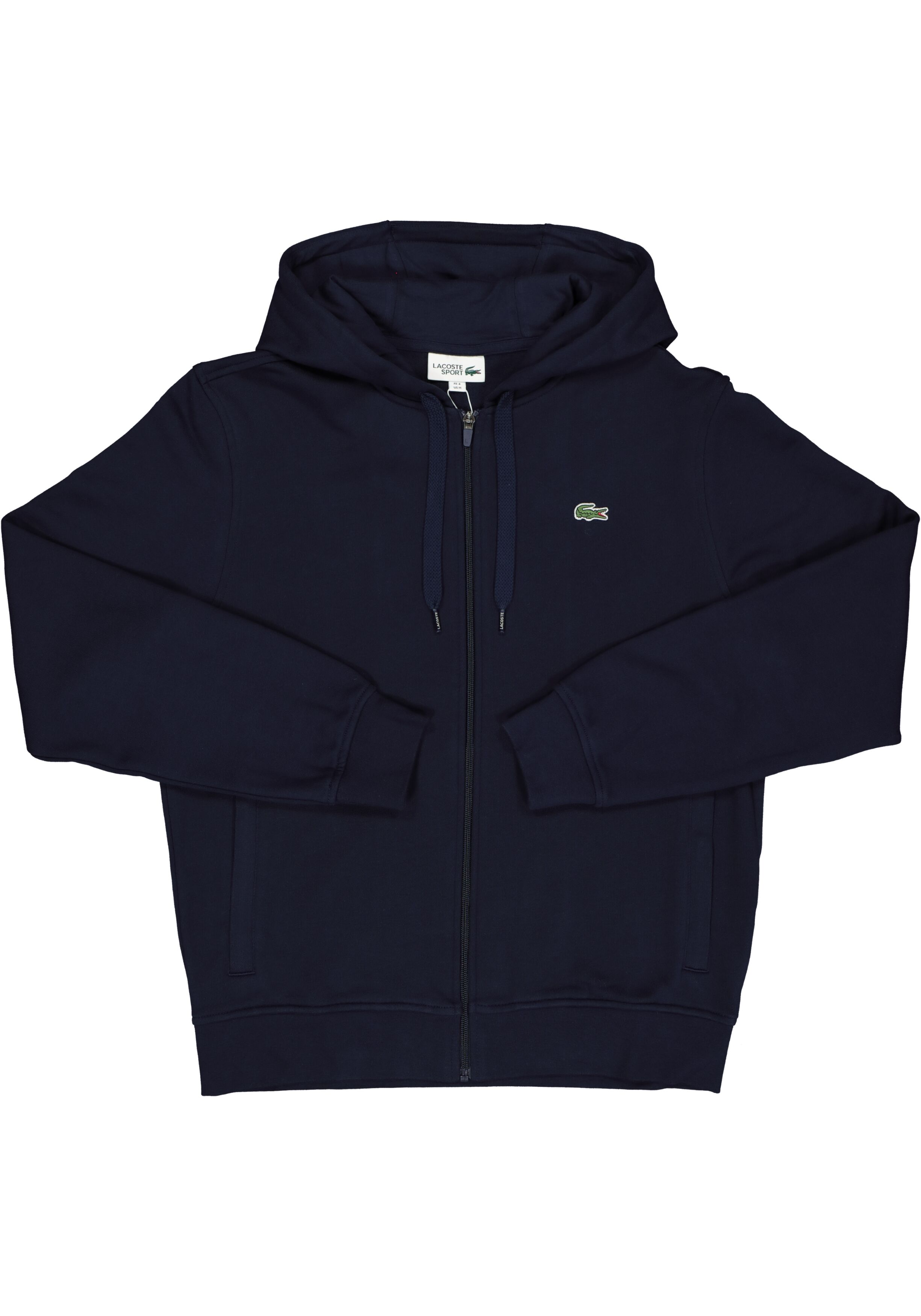 Lacoste heren hoodie sweatsvest, met rits, donkerblauw