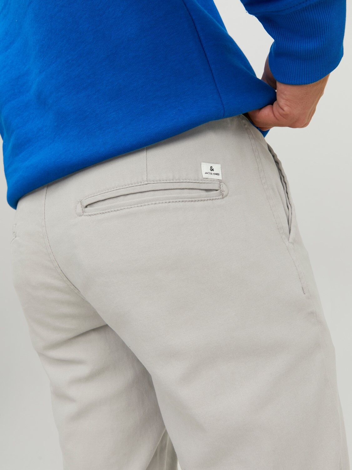 JACK & JONES Marco Dave Ghost Grey loose fit, heren chino, grijs