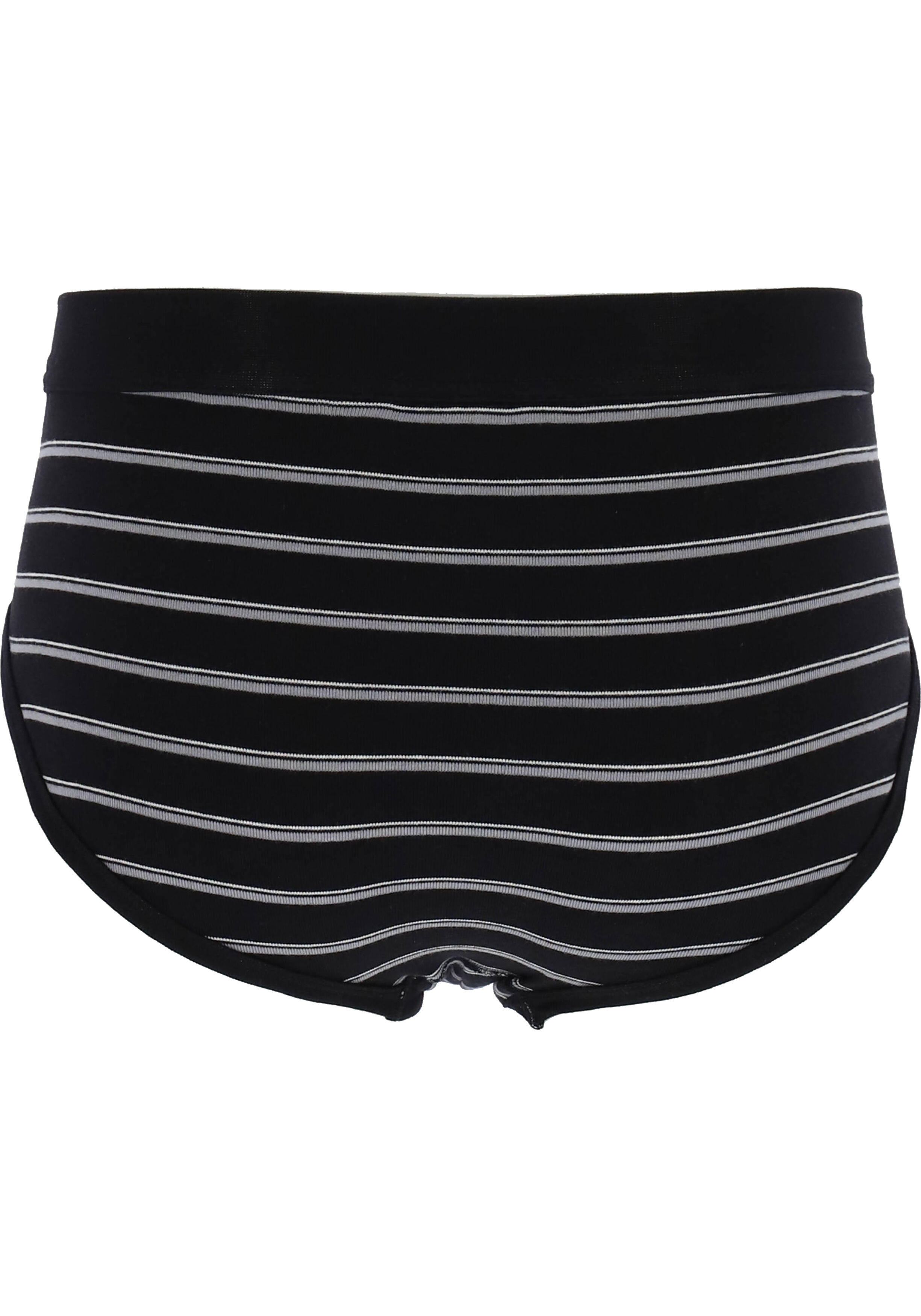 SCHIESSER Original Classics sportslips (2-pack), Feinripp met gulp, zwart gestreept           