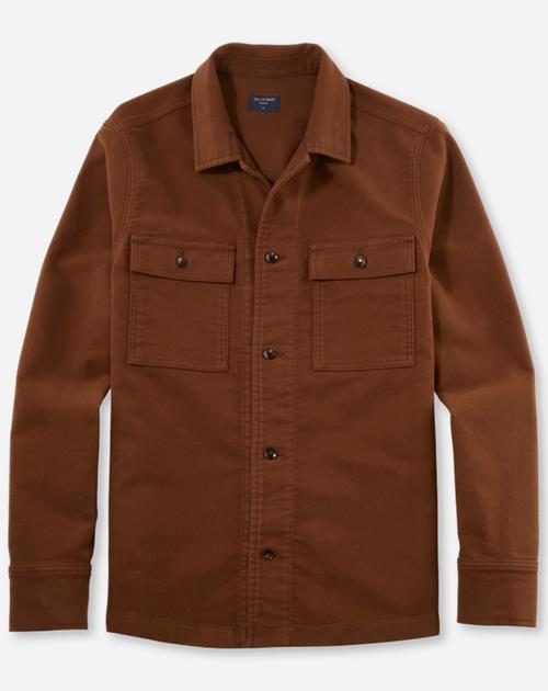 OLYMP Casual modern fit overhemd, popeline, roodbruin