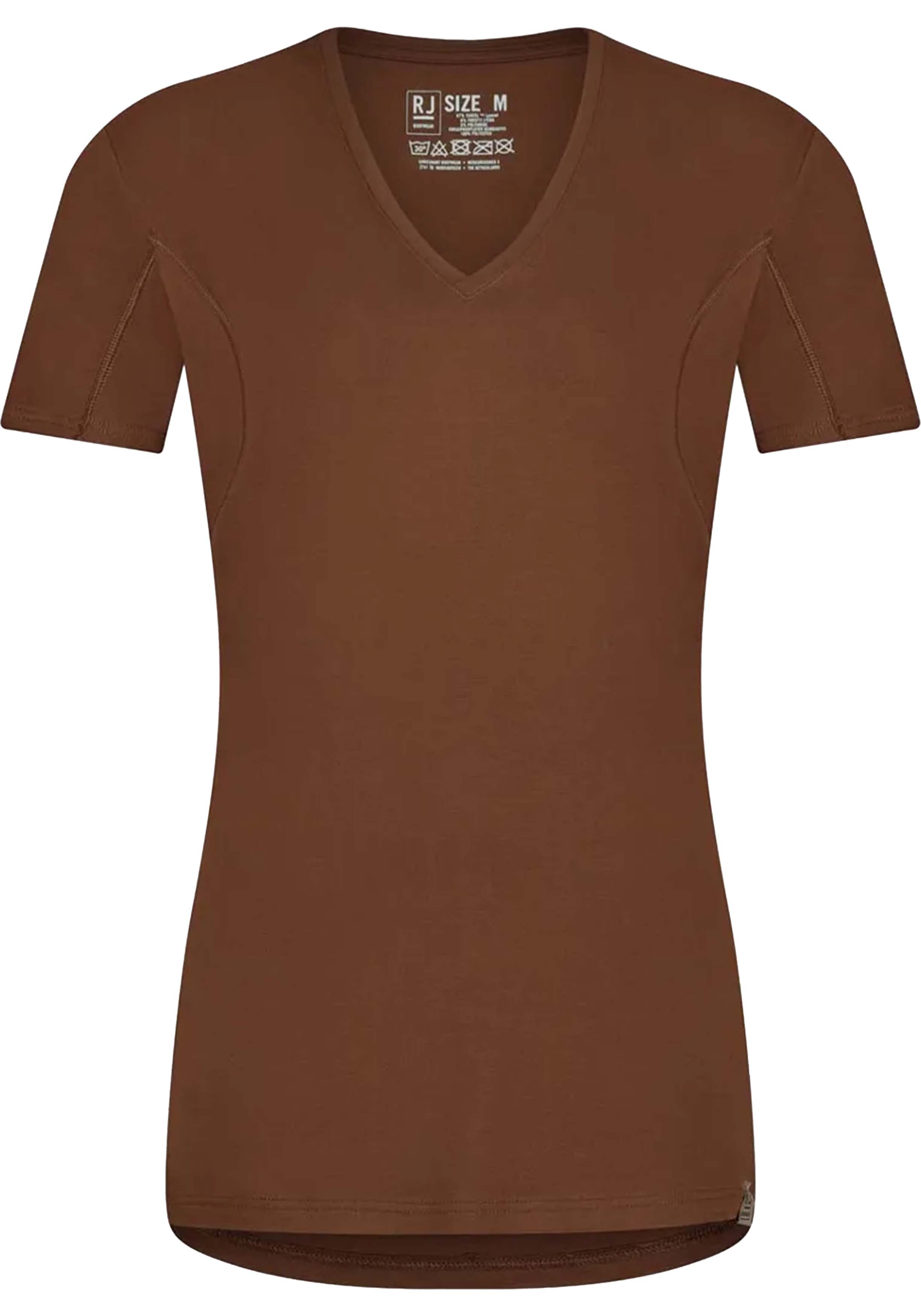 RJ Bodywear RJ Sweatproof Copenhagen heren T-shirt (1-pack), T-shirt met V-hals, espresso bruin