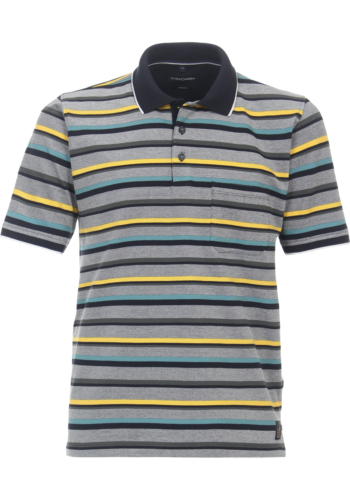 1-4064813647261-casa_moda-polo_HR CASA MODA comfort fit heren polo, turquoise