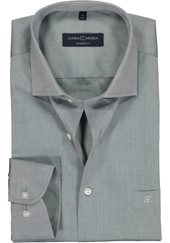 CASA MODA modern fit overhemd, mouwlengte 7, grijs  CASA MODA modern fit overhemd, mouwlengte 7, grijs