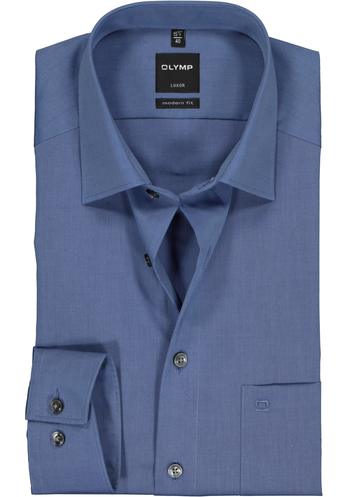 1-4046346482656_olymp-overhemd_HR OLYMP Luxor modern fit overhemd, rook blauw
