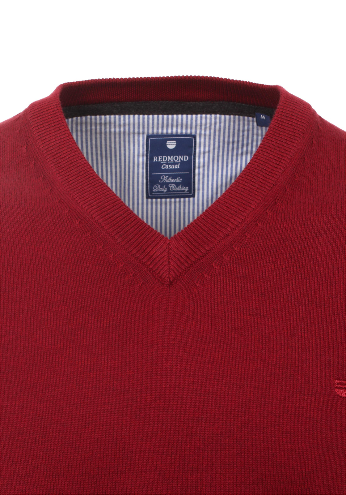 4-4049807247405-redmond-trui_HR Redmond heren trui katoen, V-hals, donker rood