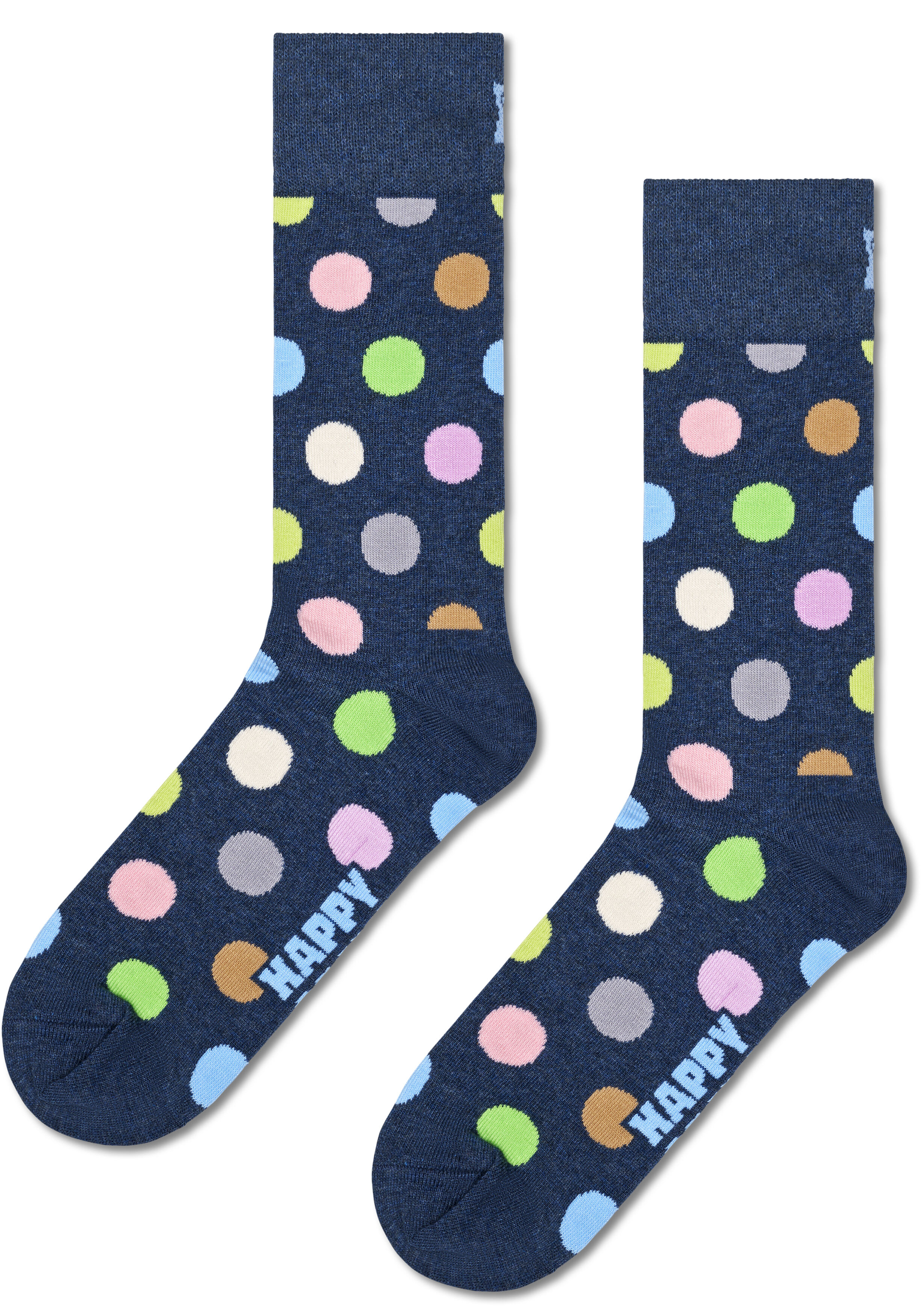 Happy Socks Big Dot Sock, unisex sokken, navy