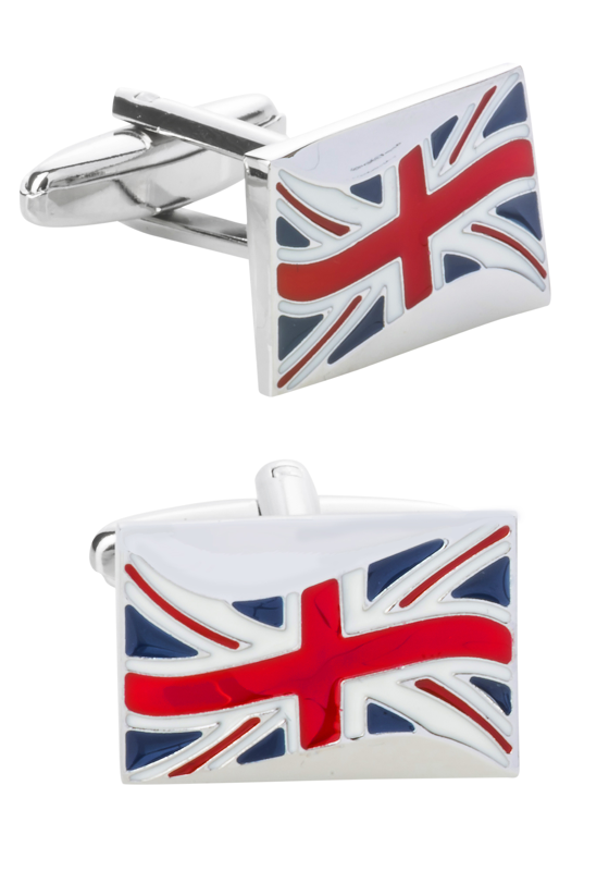 Manchetknopen zilver, Union Jack Manchetknopen zilver, Union Jack
