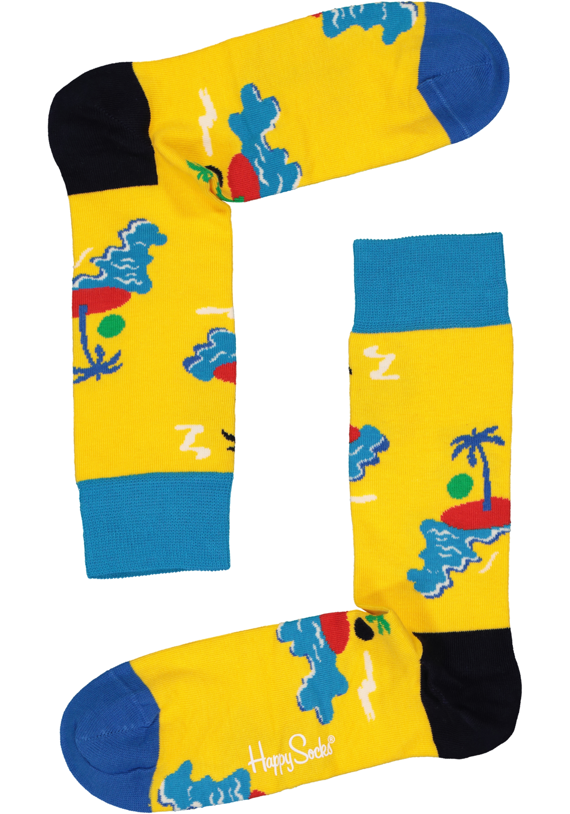 3-7333102504934_happy_socks_giftset_HR Happy Socks Sail Away Gift Set (2-pack), blauw vakantiegevoel