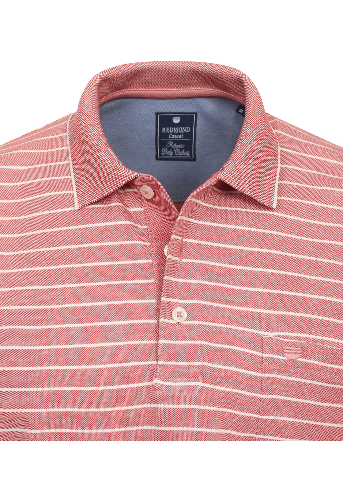 Redmond regular fit heren polo, jersey, rood gestreept - 241445900-50 Redmond regular fit heren polo, jersey, rood gestreept - 241445900-50