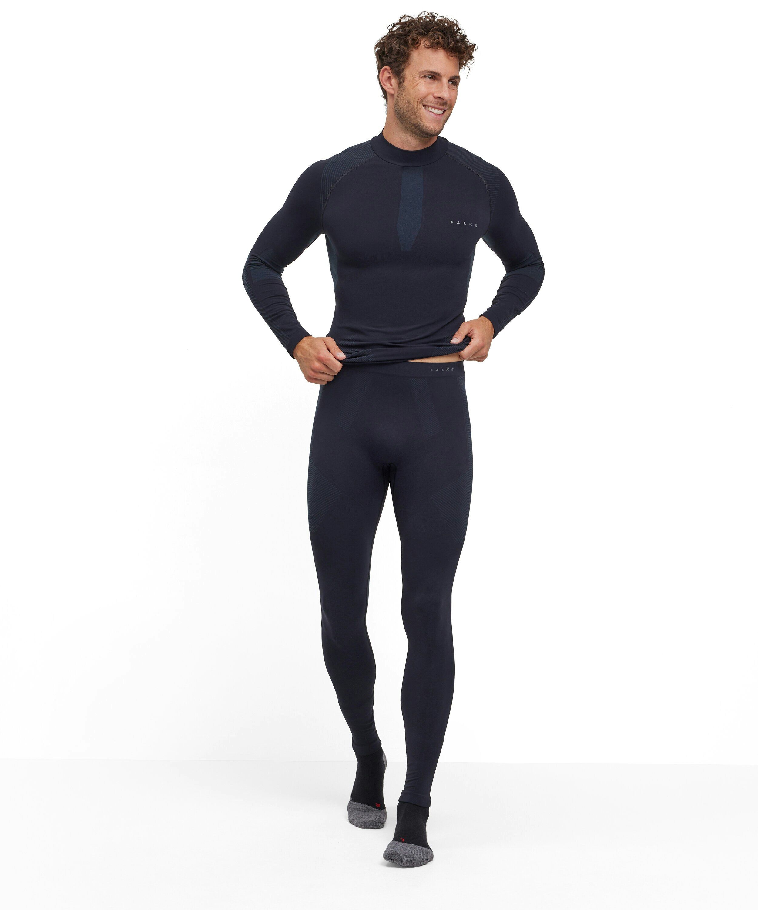 FALKE heren tights Warm, thermobroek, zwart (black)