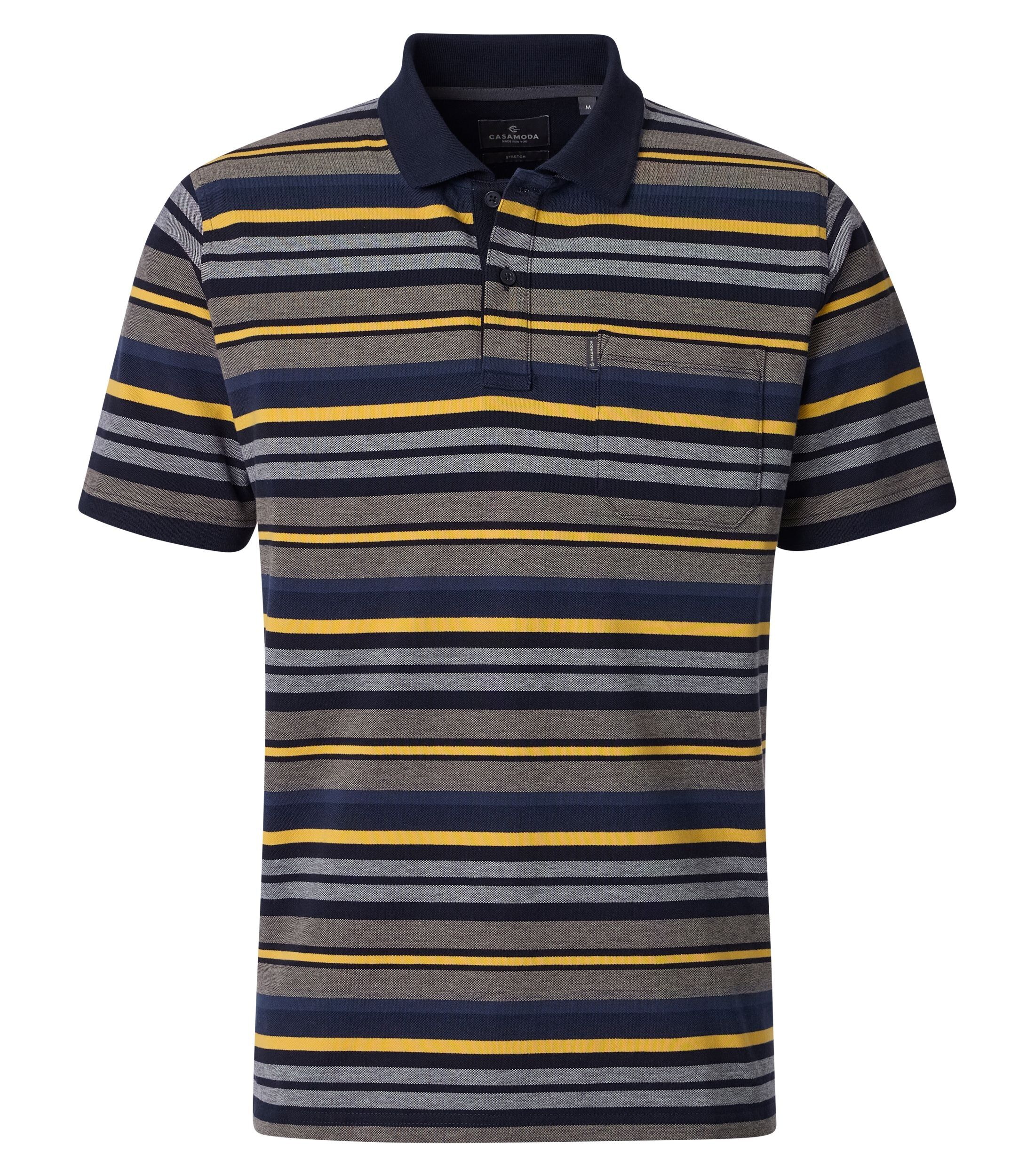 CASA MODA comfort fit heren polo, beige dessin