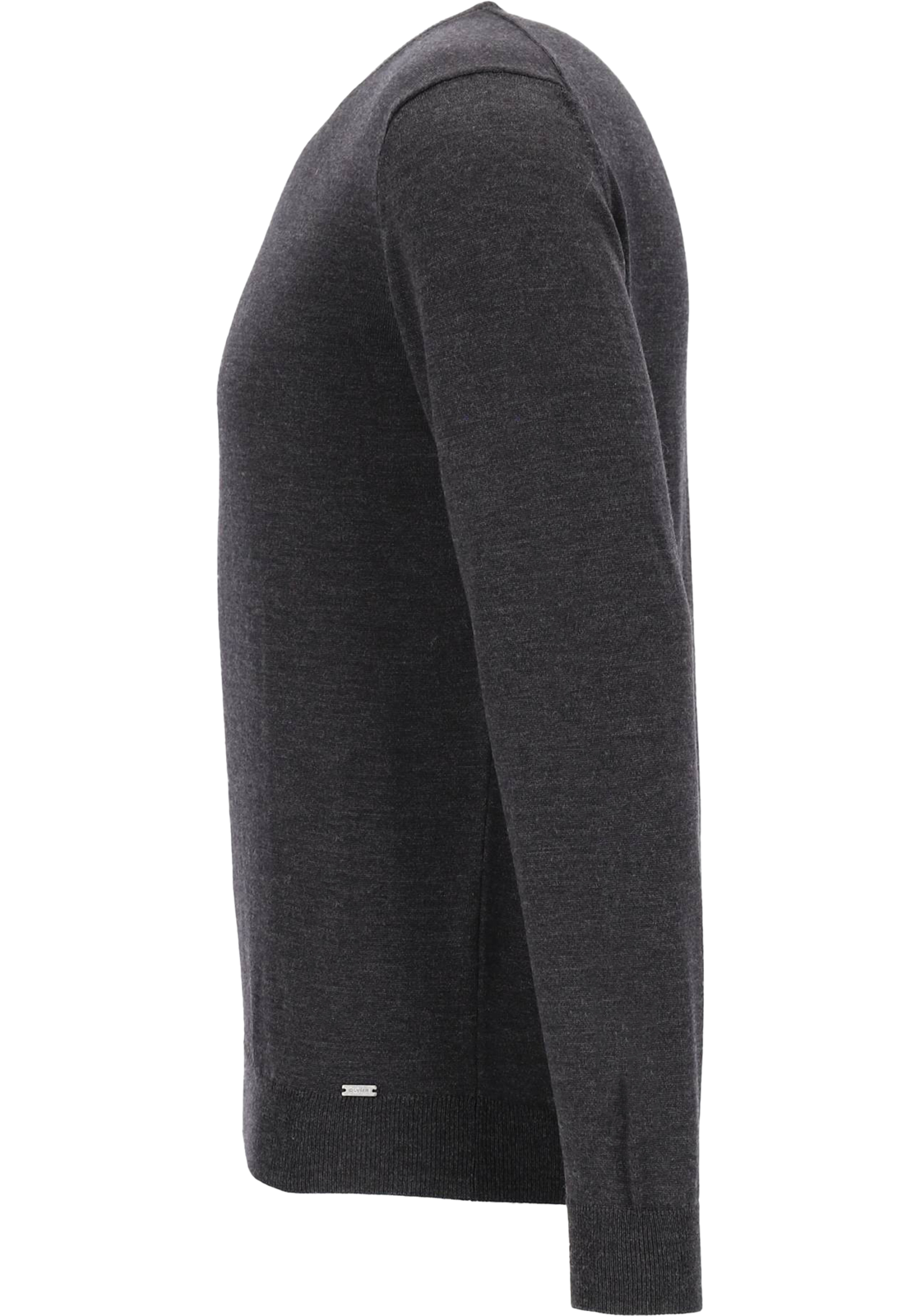 OLYMP modern fit trui wol, O-hals, antraciet OLYMP modern fit trui wol, O-hals, antraciet