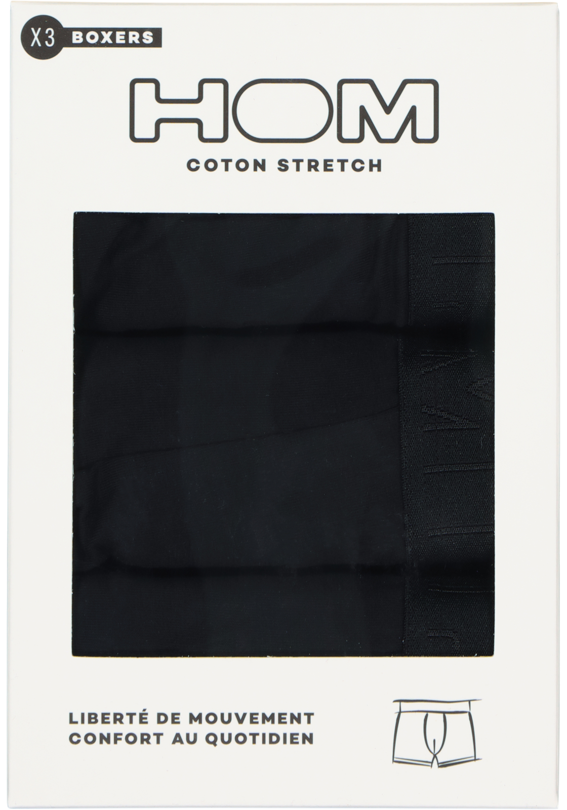 5-9009984227855_HOM_boxers_3p_HR HOM Tonal pack #2 boxer briefs (3-pack), heren boxers kort, zwart